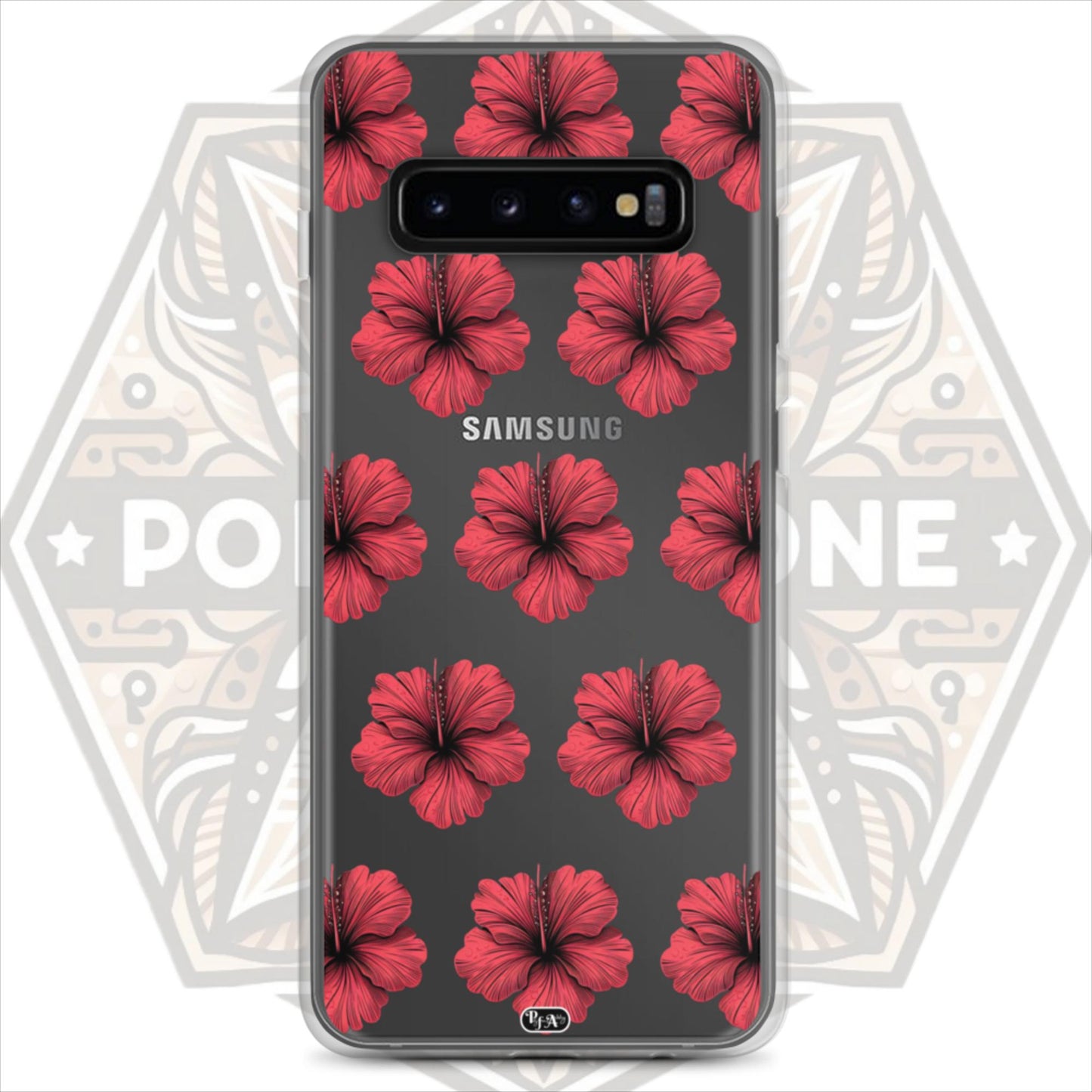 Red Hibiscus Clear Case for Samsung®