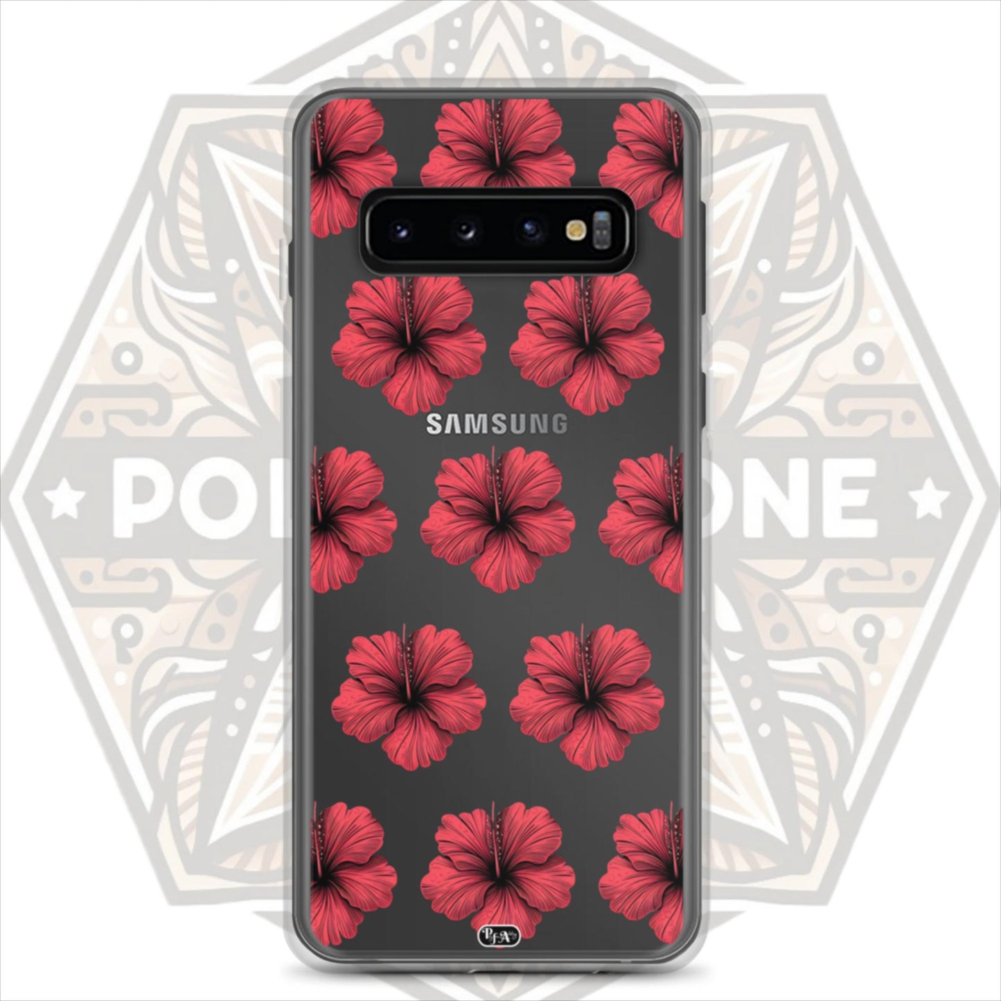 Red Hibiscus Clear Case for Samsung®