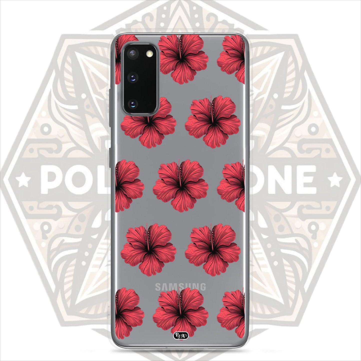 Red Hibiscus Clear Case for Samsung®