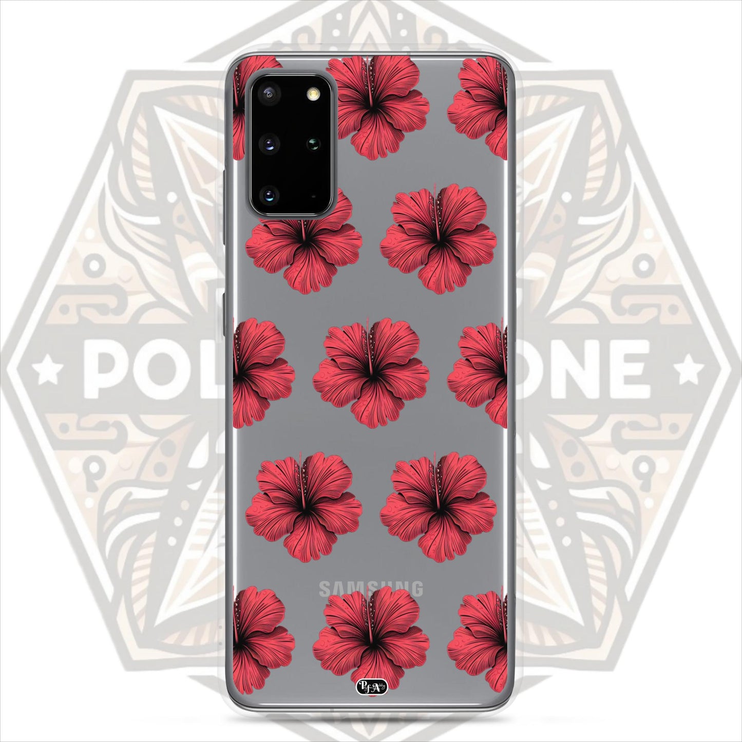 Red Hibiscus Clear Case for Samsung®