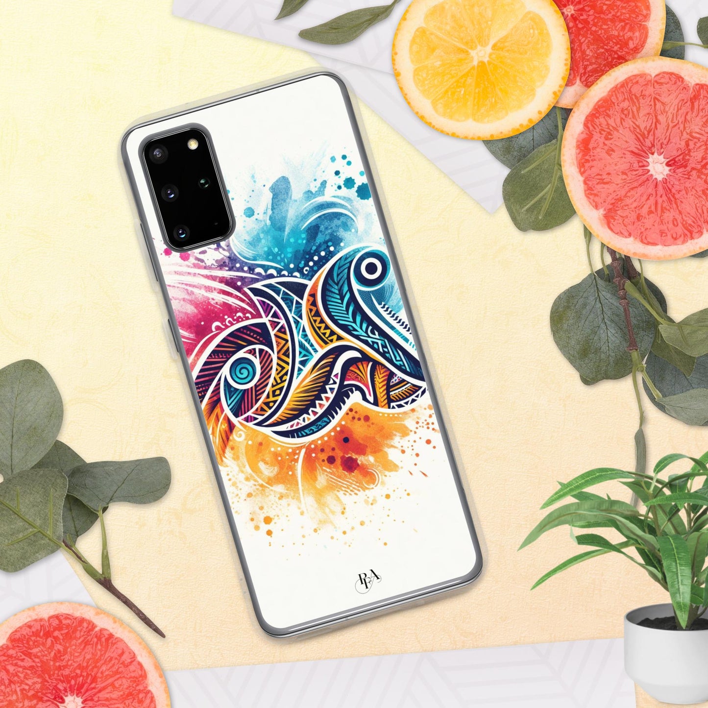 Multicolored Tribal- designed Clear Case for Samsung®