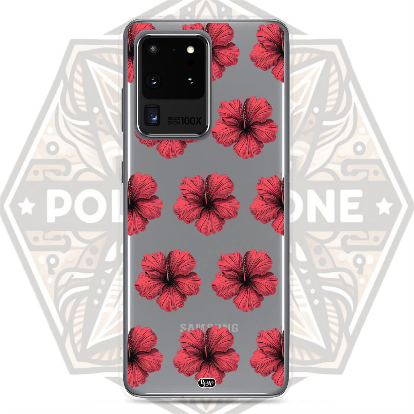 Red Hibiscus Clear Case for Samsung®