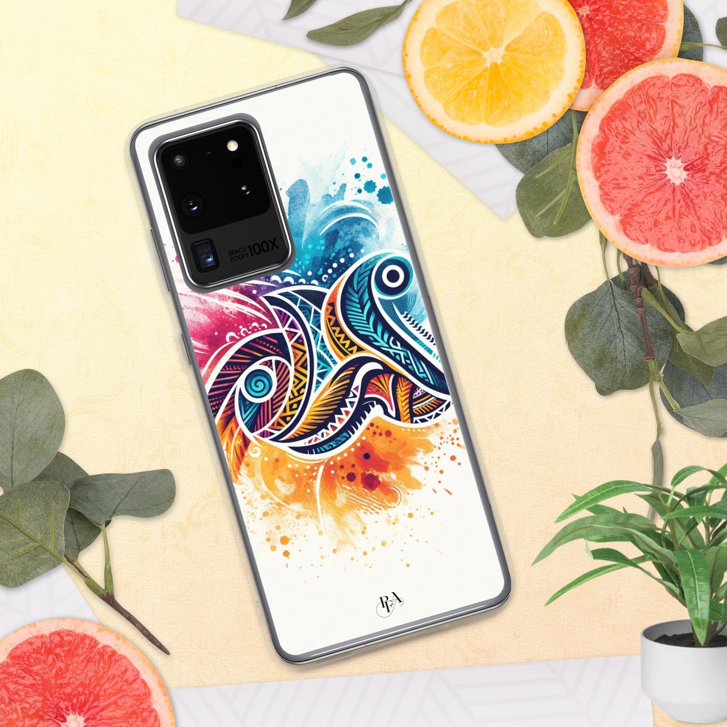 Multicolored Tribal- designed Clear Case for Samsung®