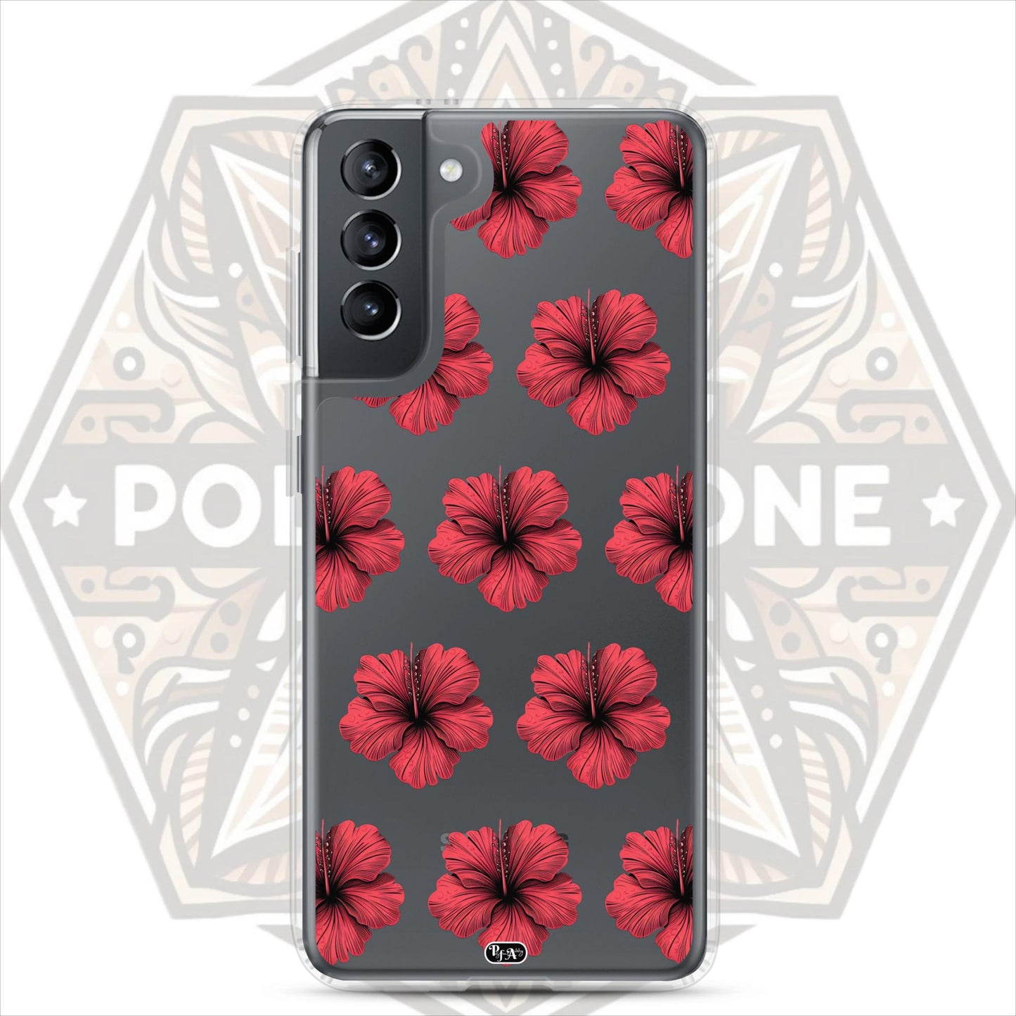 Red Hibiscus Clear Case for Samsung®