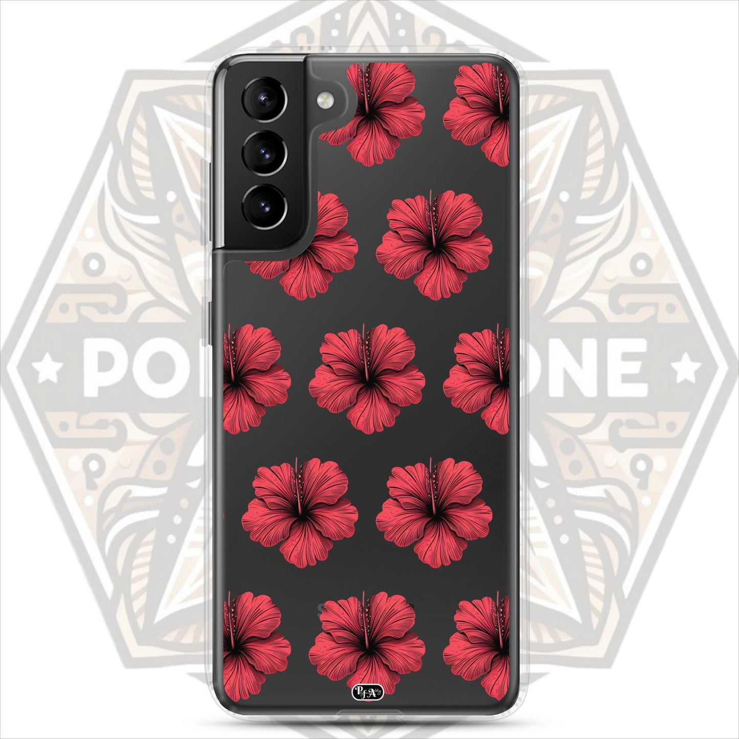 Red Hibiscus Clear Case for Samsung®