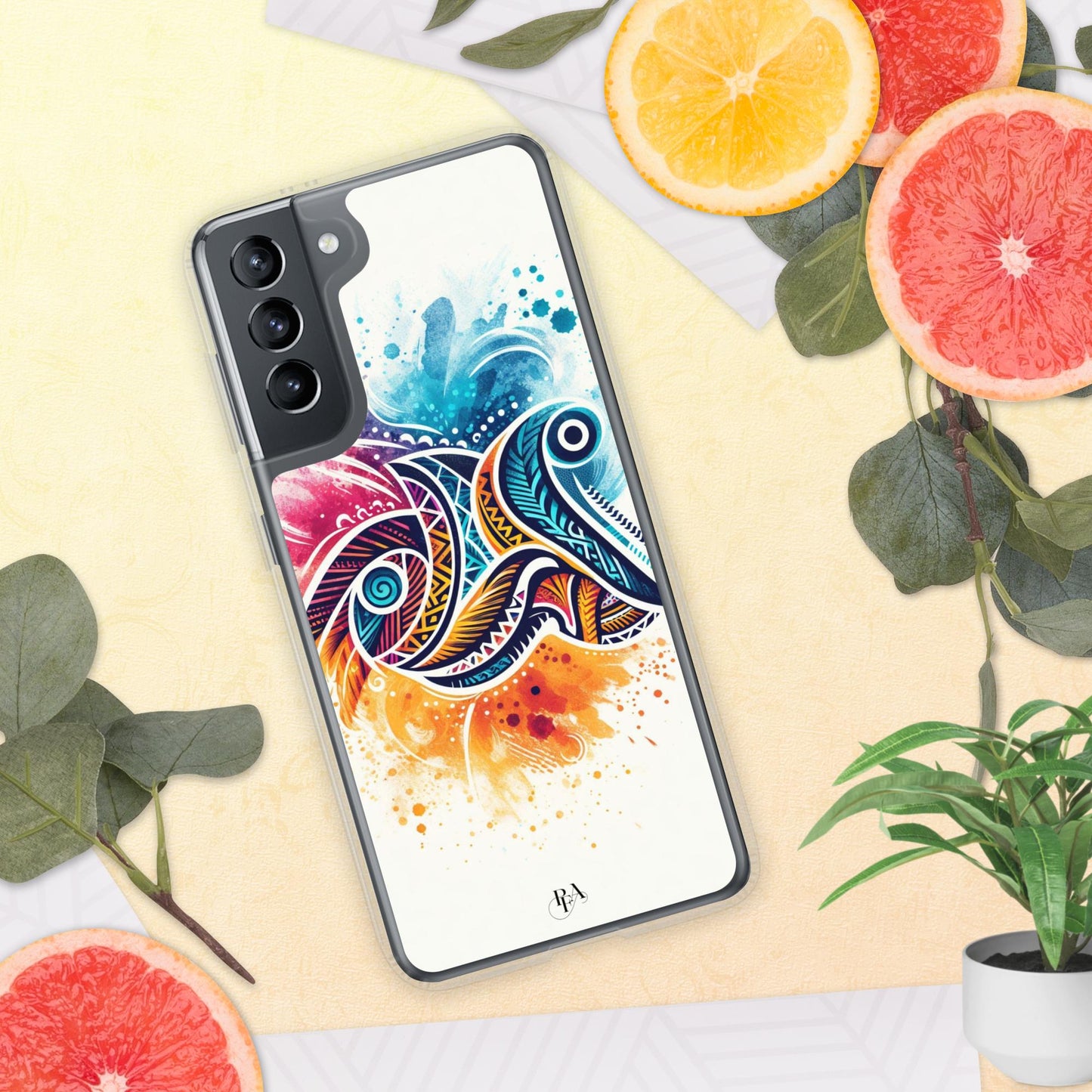 Multicolored Tribal- designed Clear Case for Samsung®