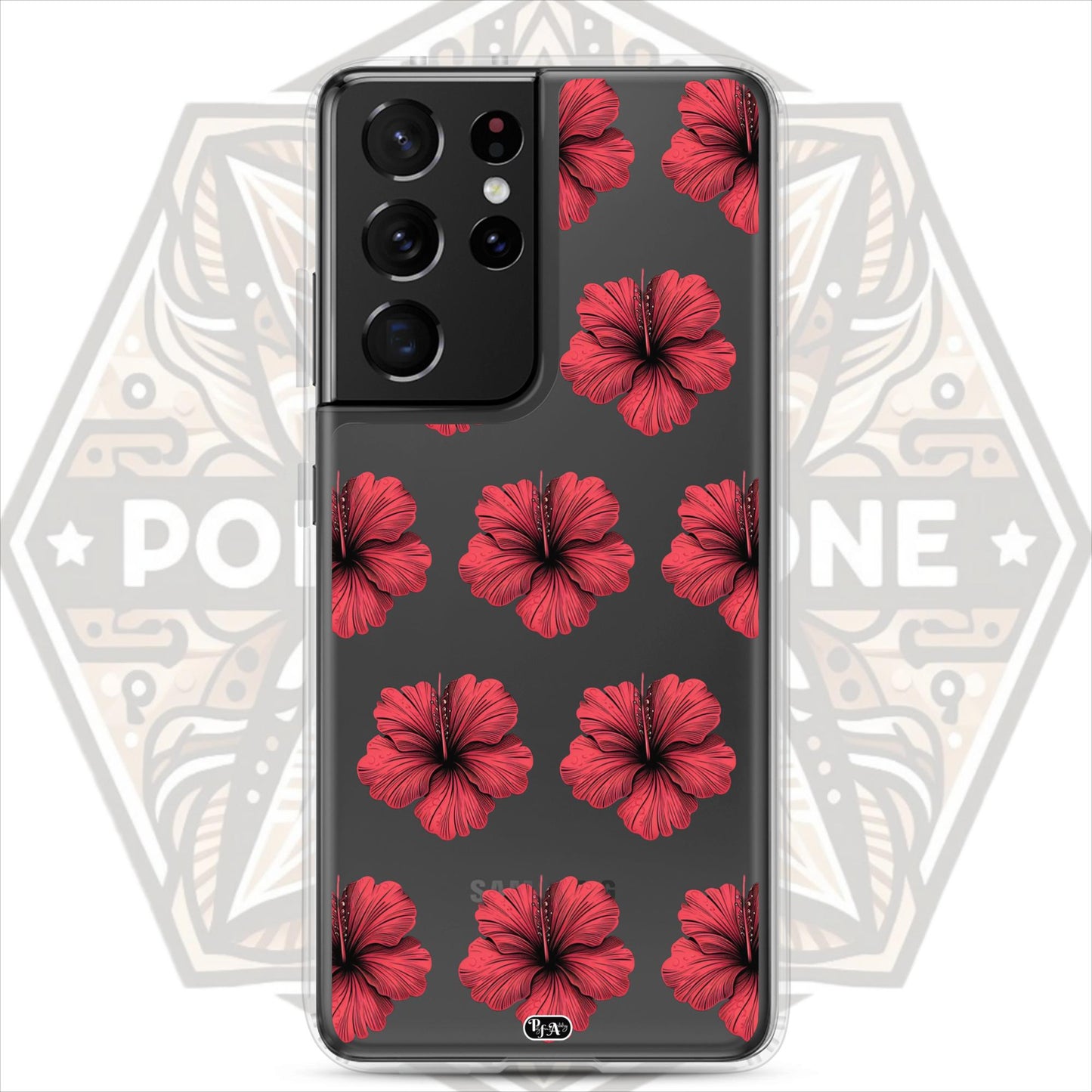 Red Hibiscus Clear Case for Samsung®