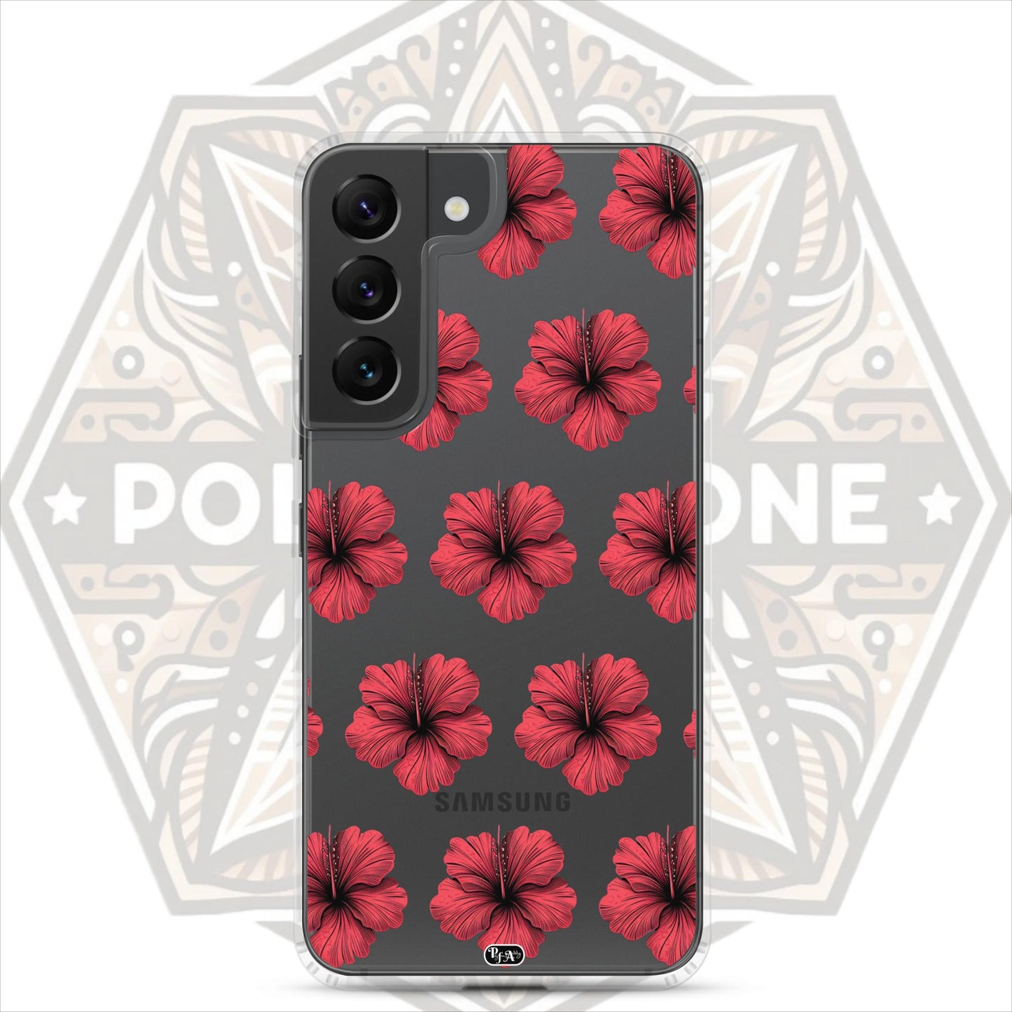 Red Hibiscus Clear Case for Samsung®