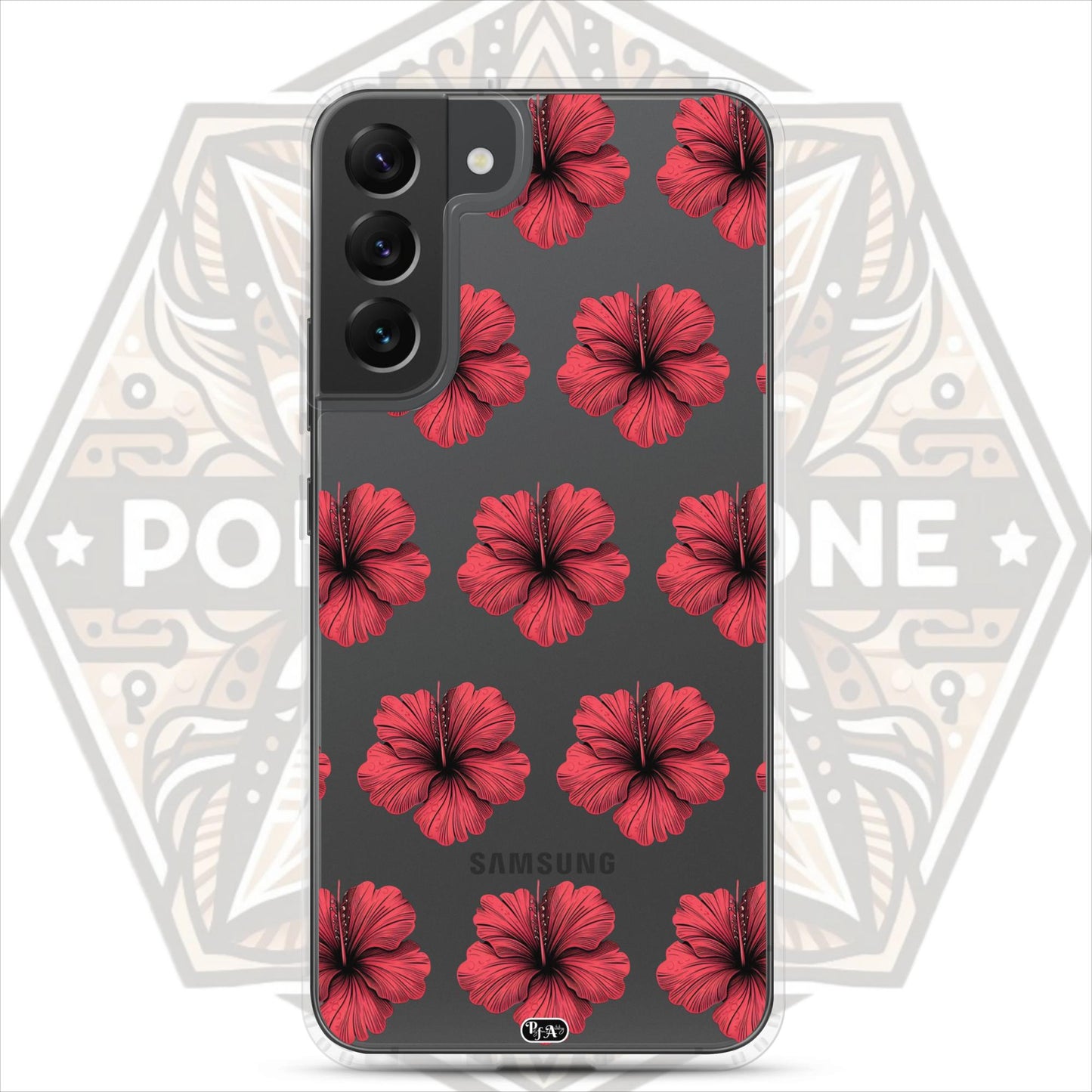 Red Hibiscus Clear Case for Samsung®