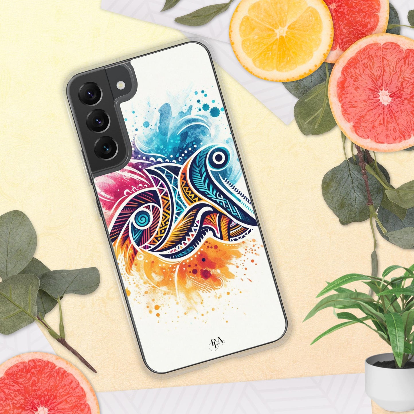 Multicolored Tribal- designed Clear Case for Samsung®