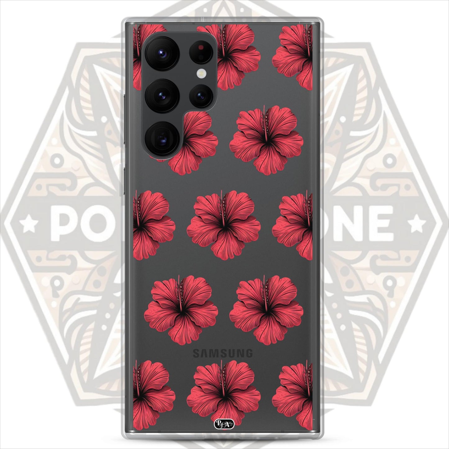 Red Hibiscus Clear Case for Samsung®