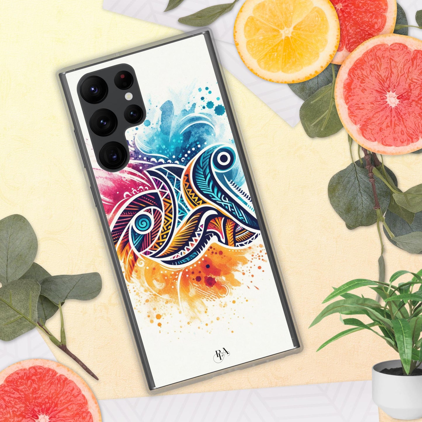 Multicolored Tribal- designed Clear Case for Samsung®