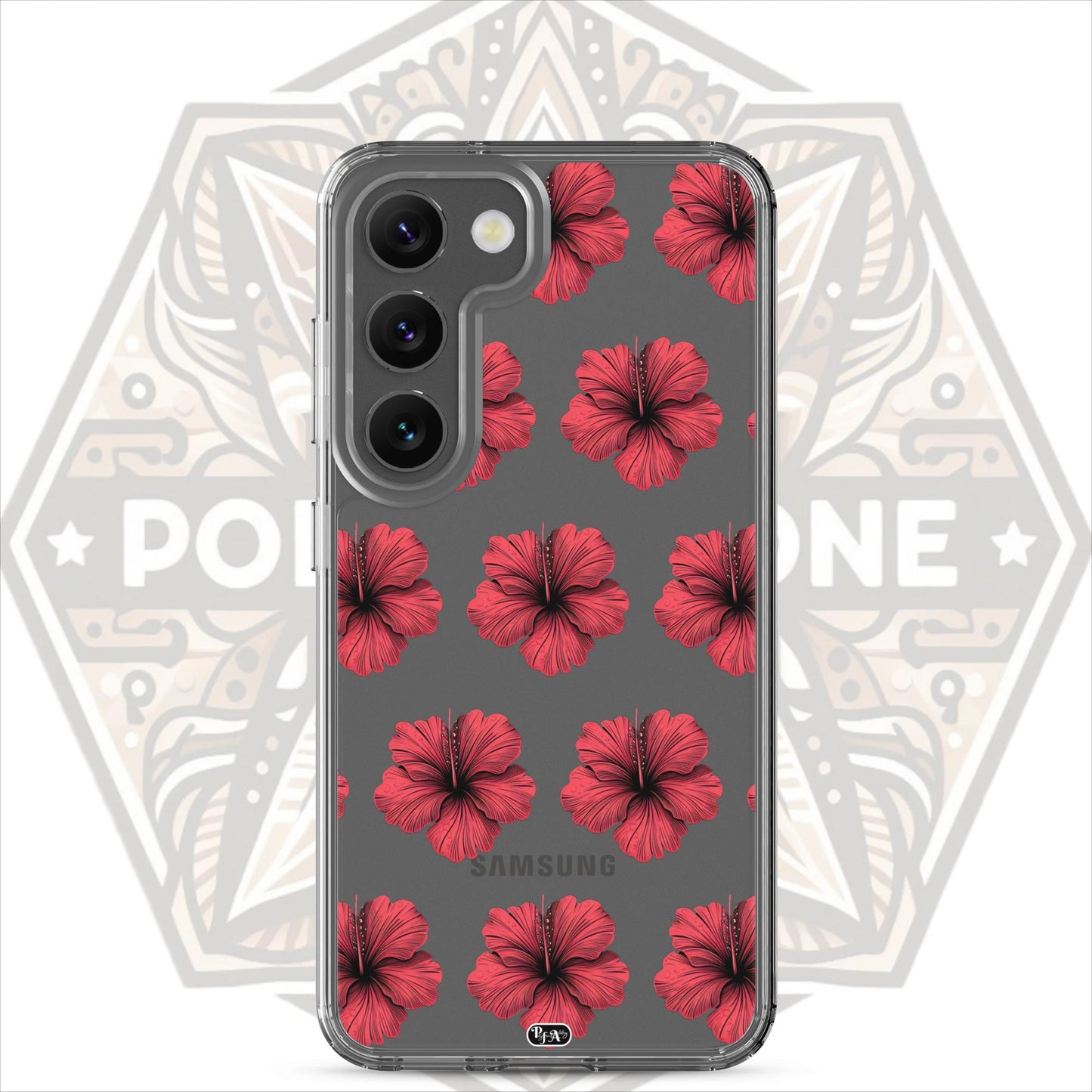 Red Hibiscus Clear Case for Samsung®