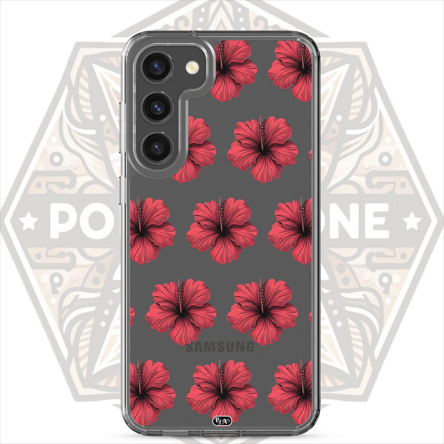 Red Hibiscus Clear Case for Samsung®