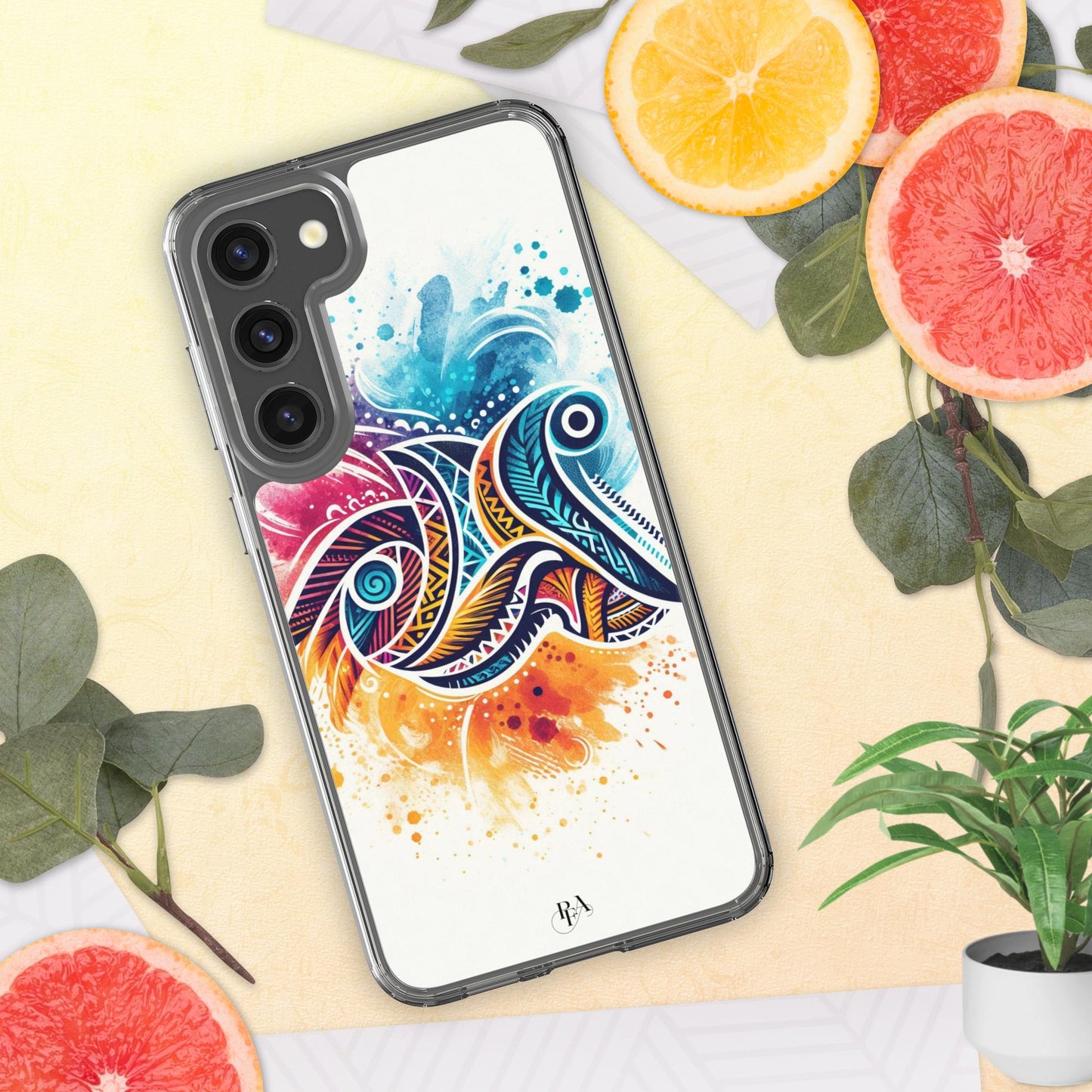 Multicolored Tribal- designed Clear Case for Samsung®