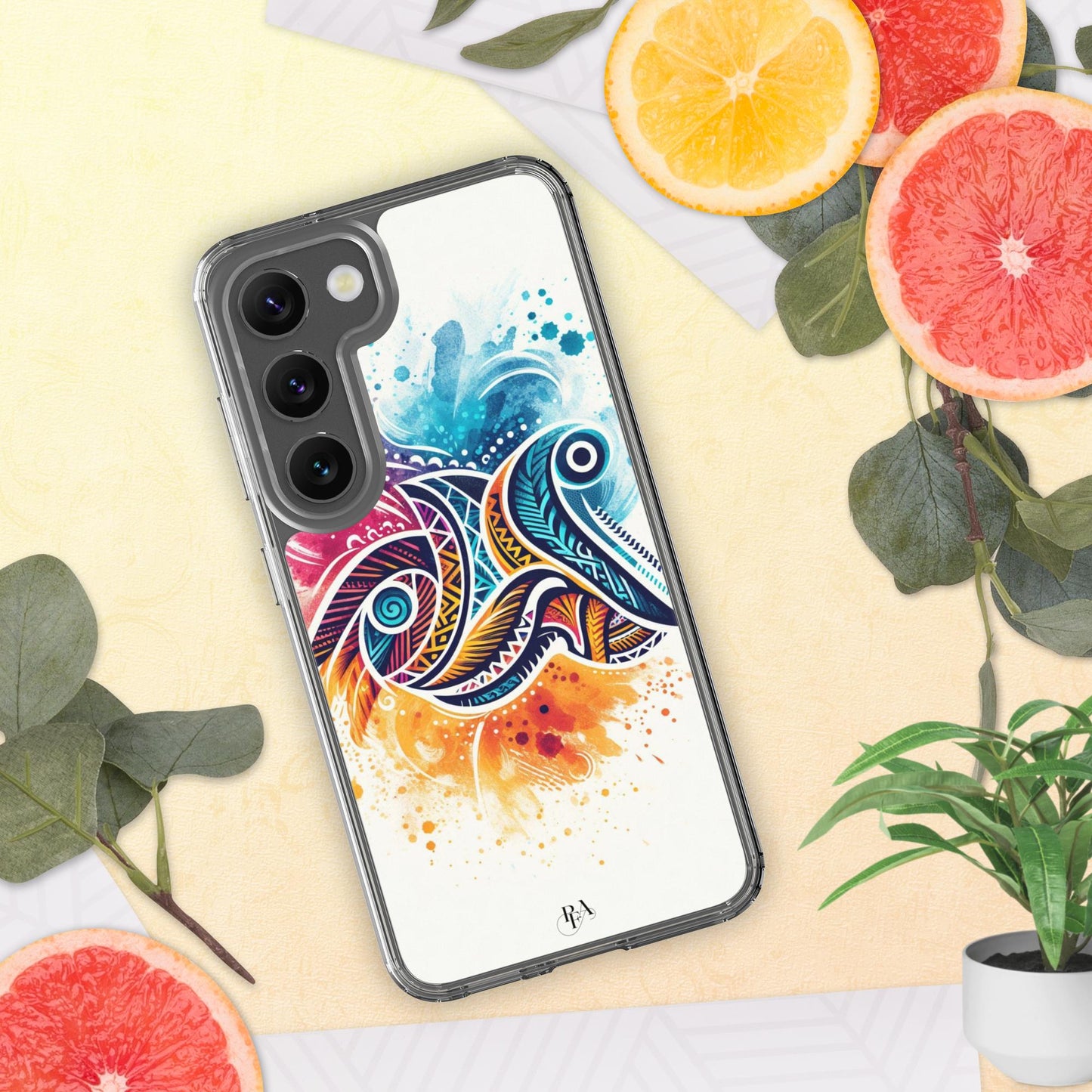 Multicolored Tribal- designed Clear Case for Samsung®