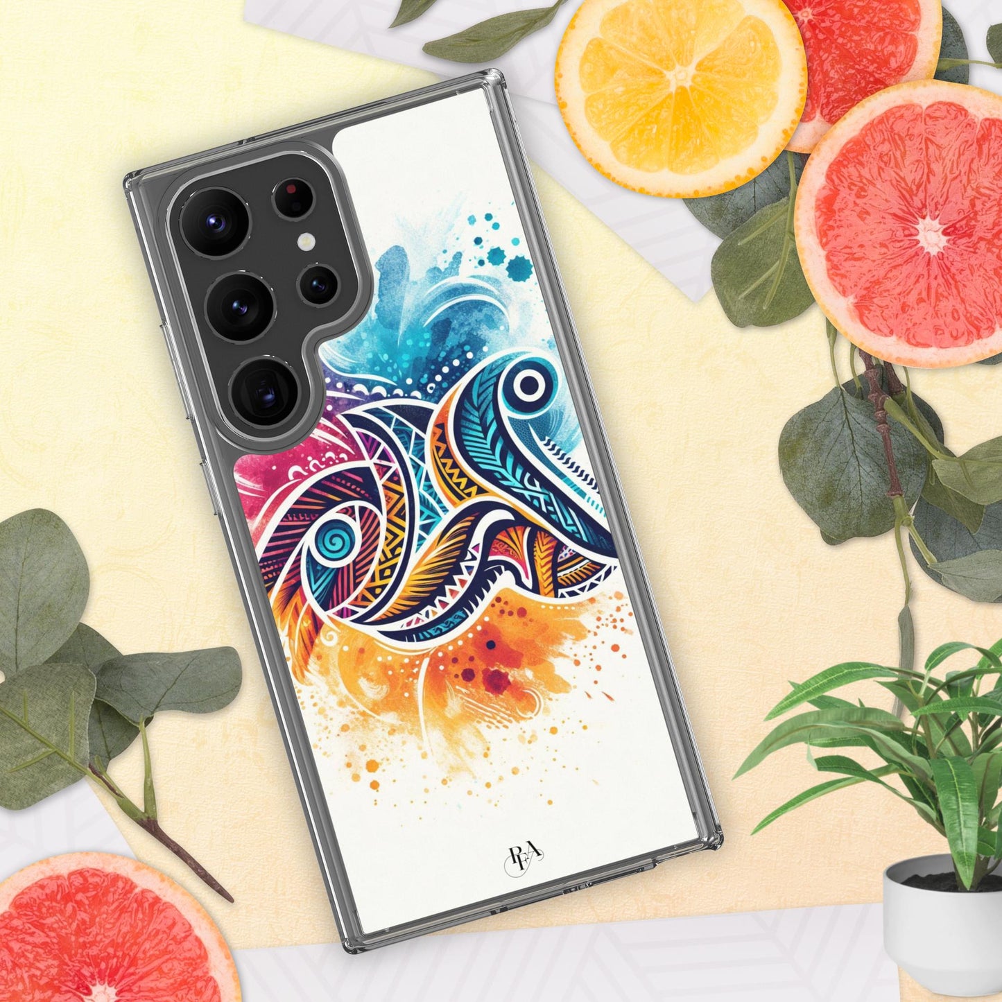 Multicolored Tribal- designed Clear Case for Samsung®