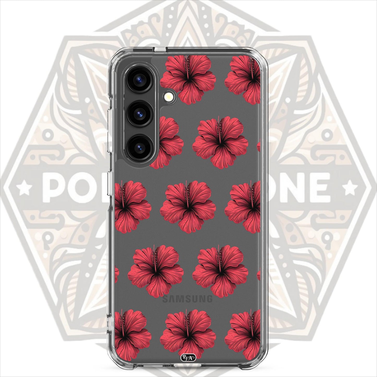 Red Hibiscus Clear Case for Samsung®