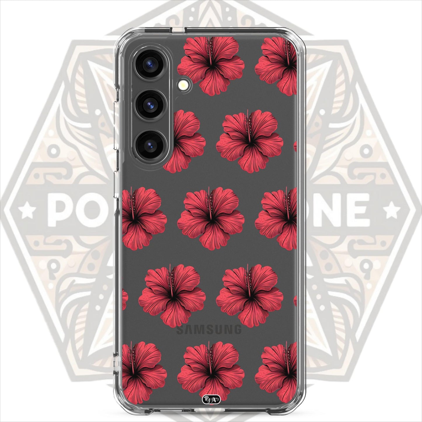 Red Hibiscus Clear Case for Samsung®