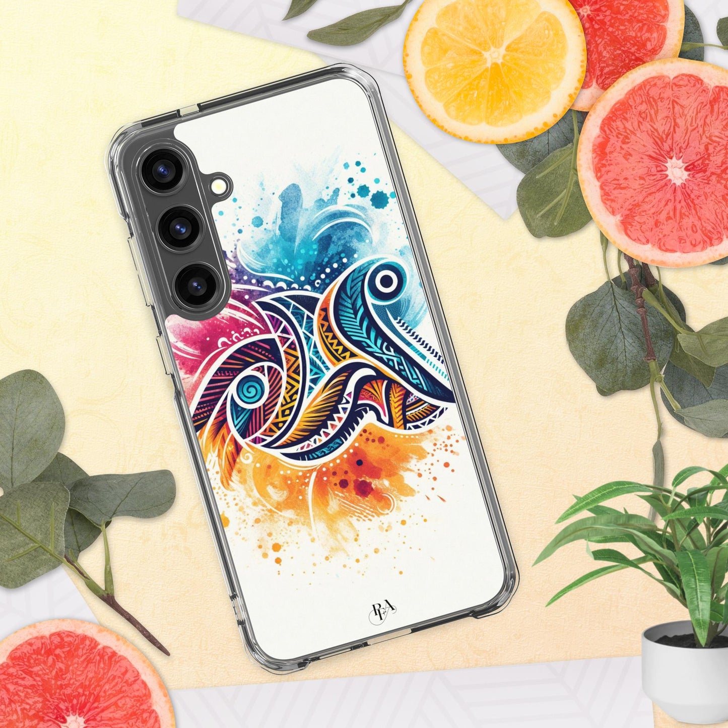 Multicolored Tribal- designed Clear Case for Samsung®