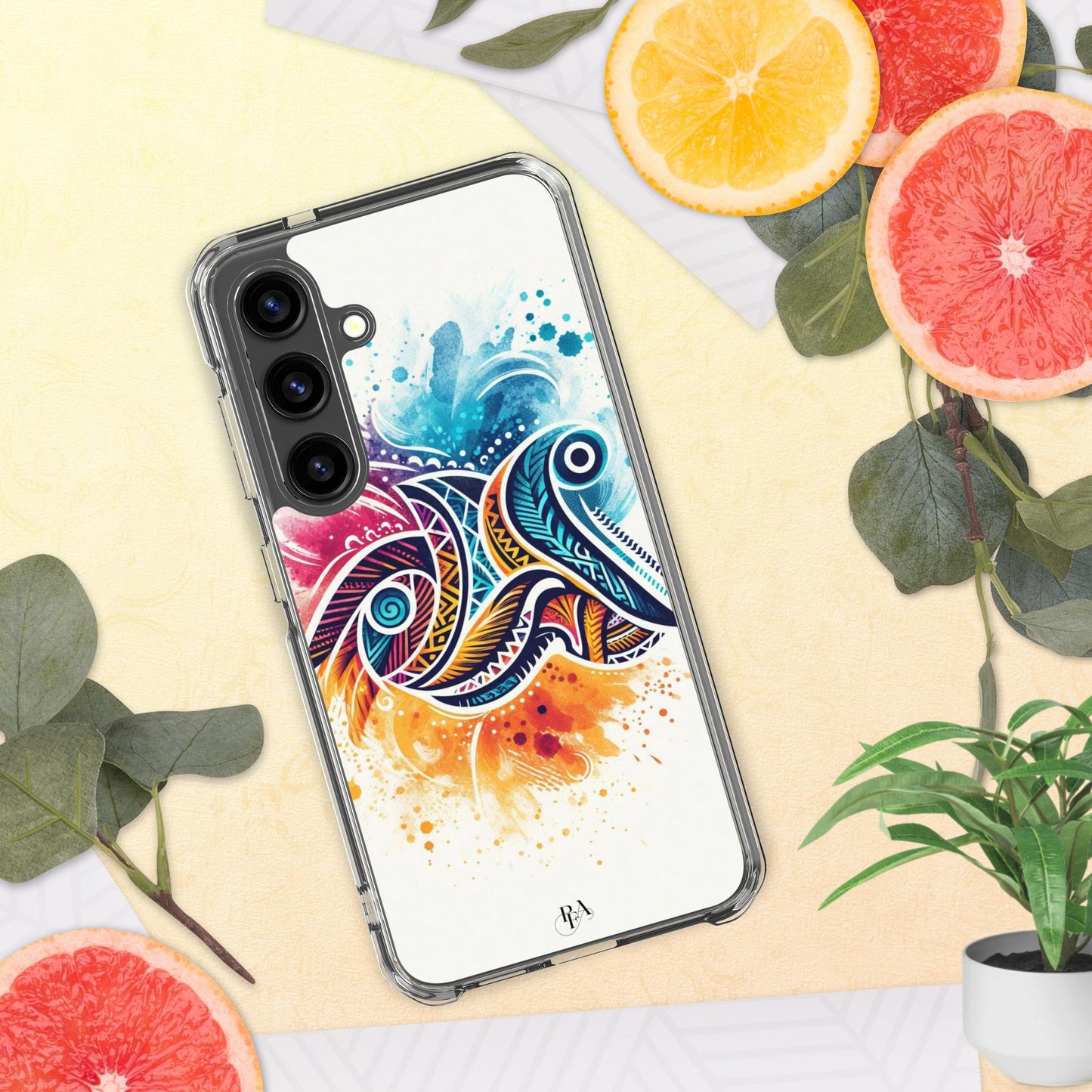 Multicolored Tribal- designed Clear Case for Samsung®