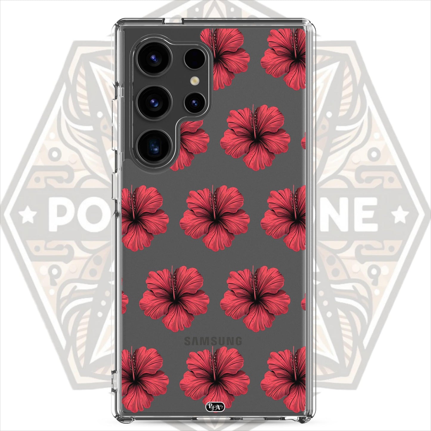 Red Hibiscus Clear Case for Samsung®