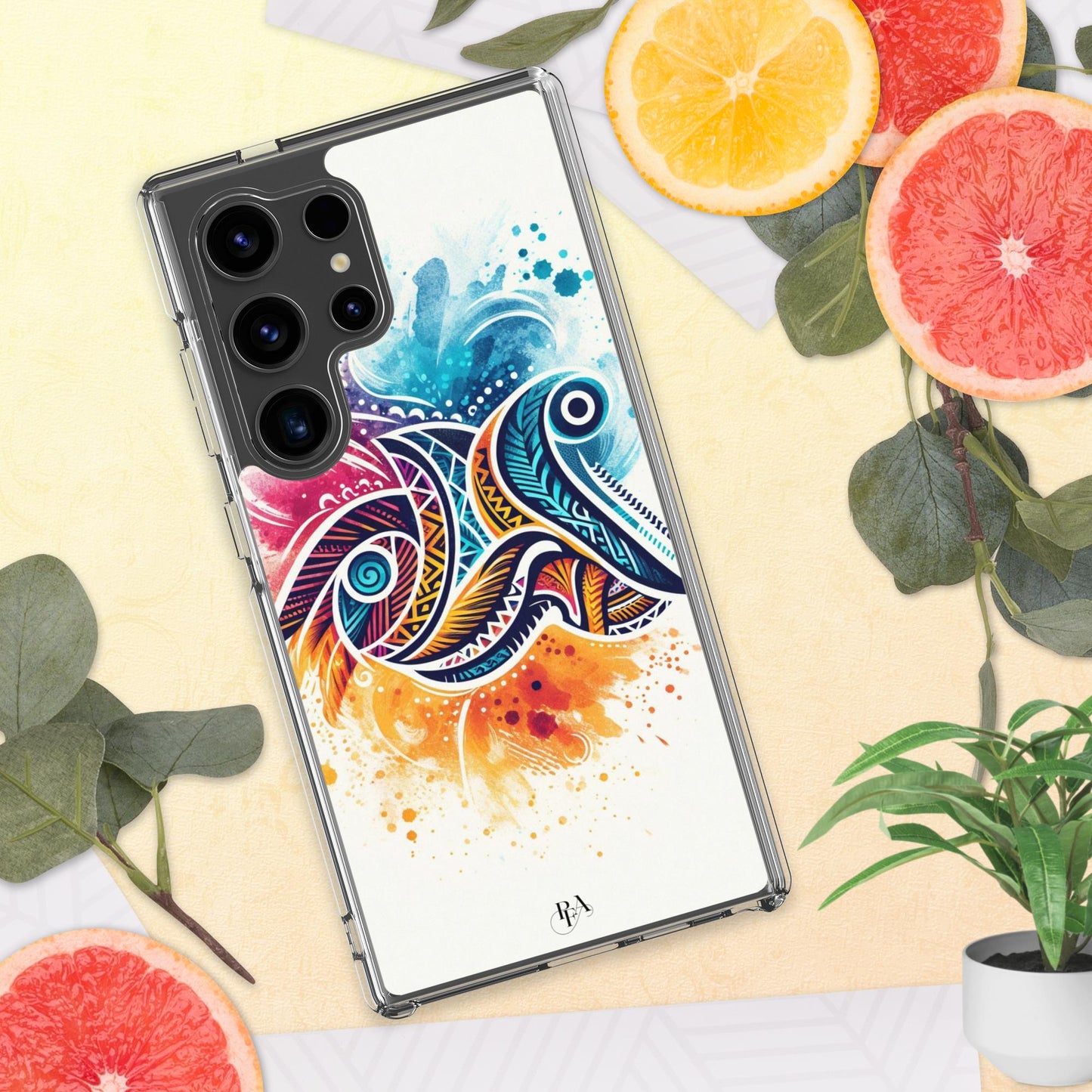 Multicolored Tribal- designed Clear Case for Samsung®