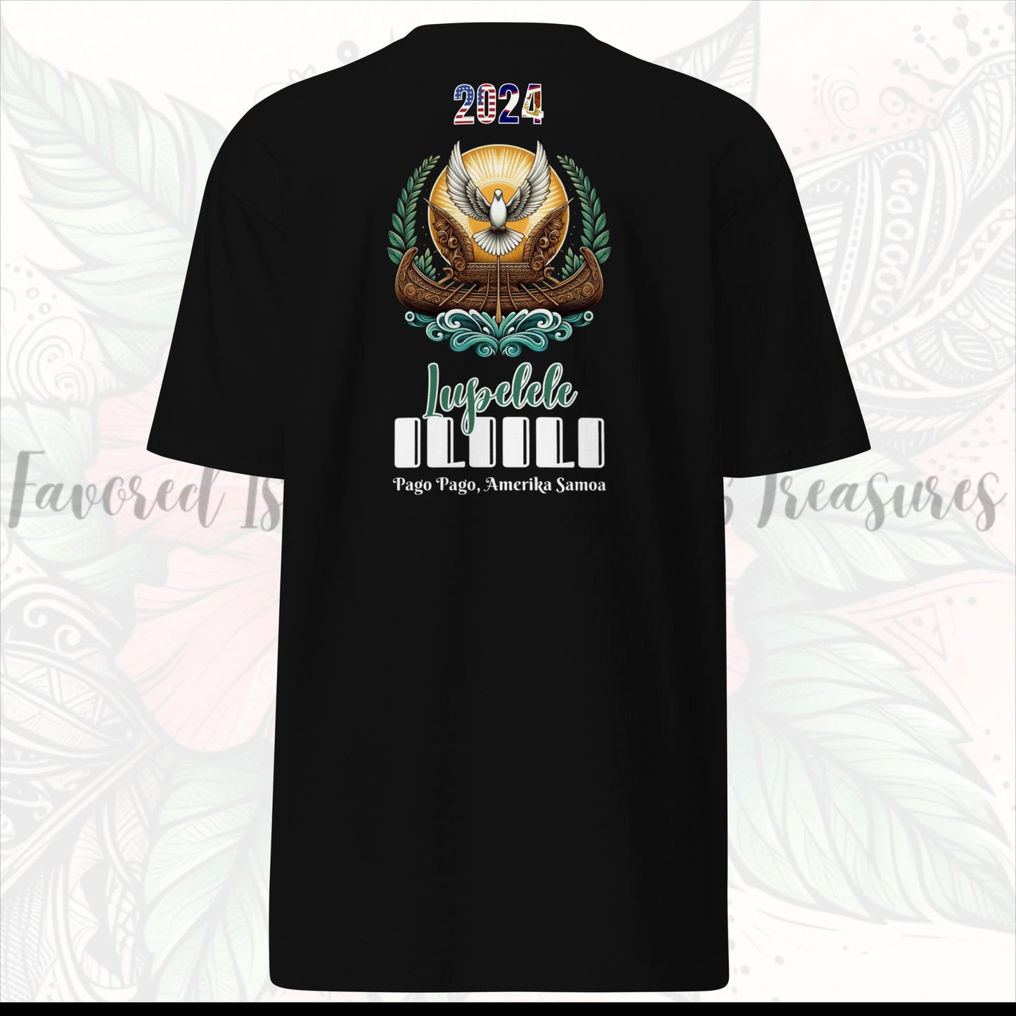 Sizes (S-4XL) ILI'ILI Lupelele Black Men’s premium heavyweight tee