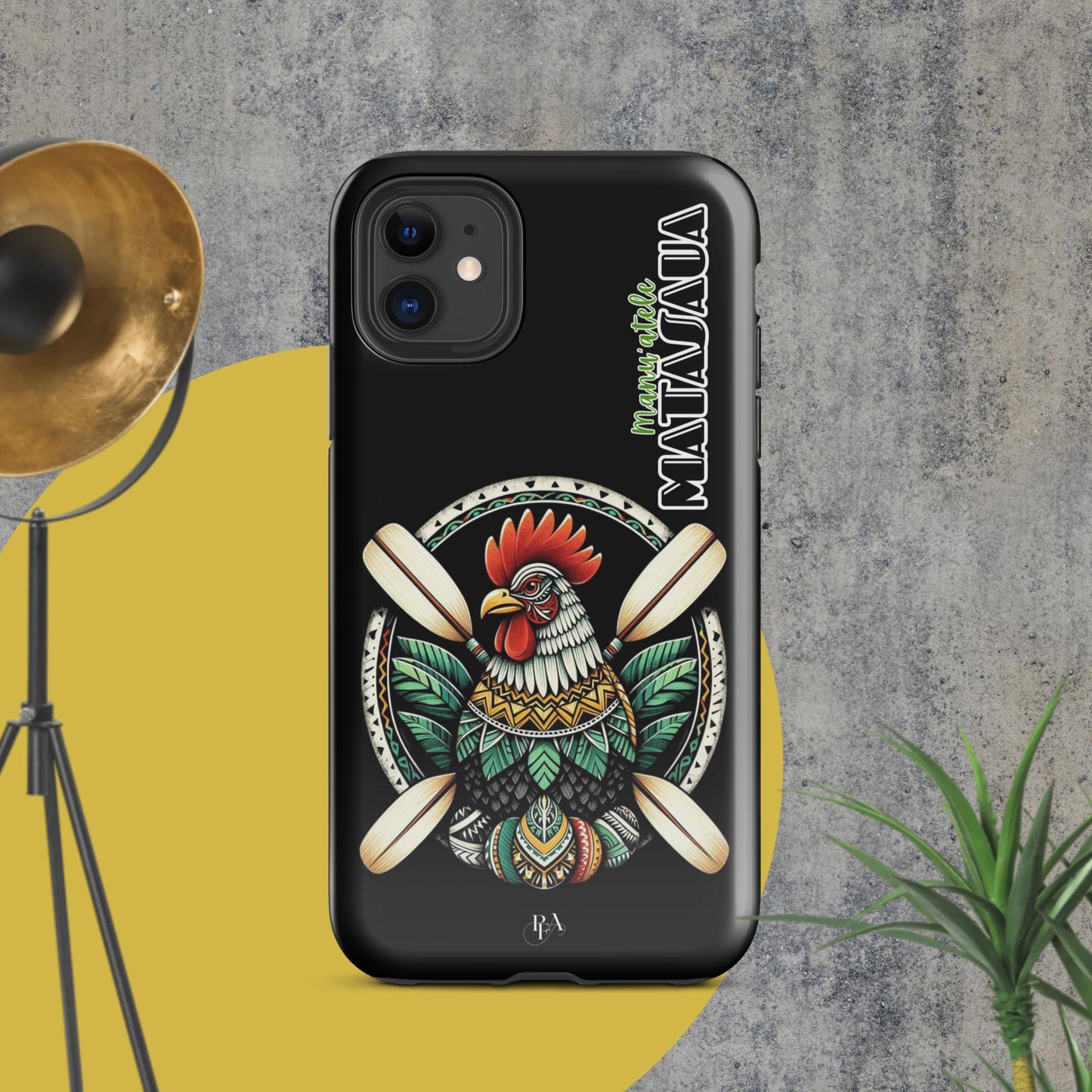 Manu'atele "Matasaua" Black Tough Case for iPhone®