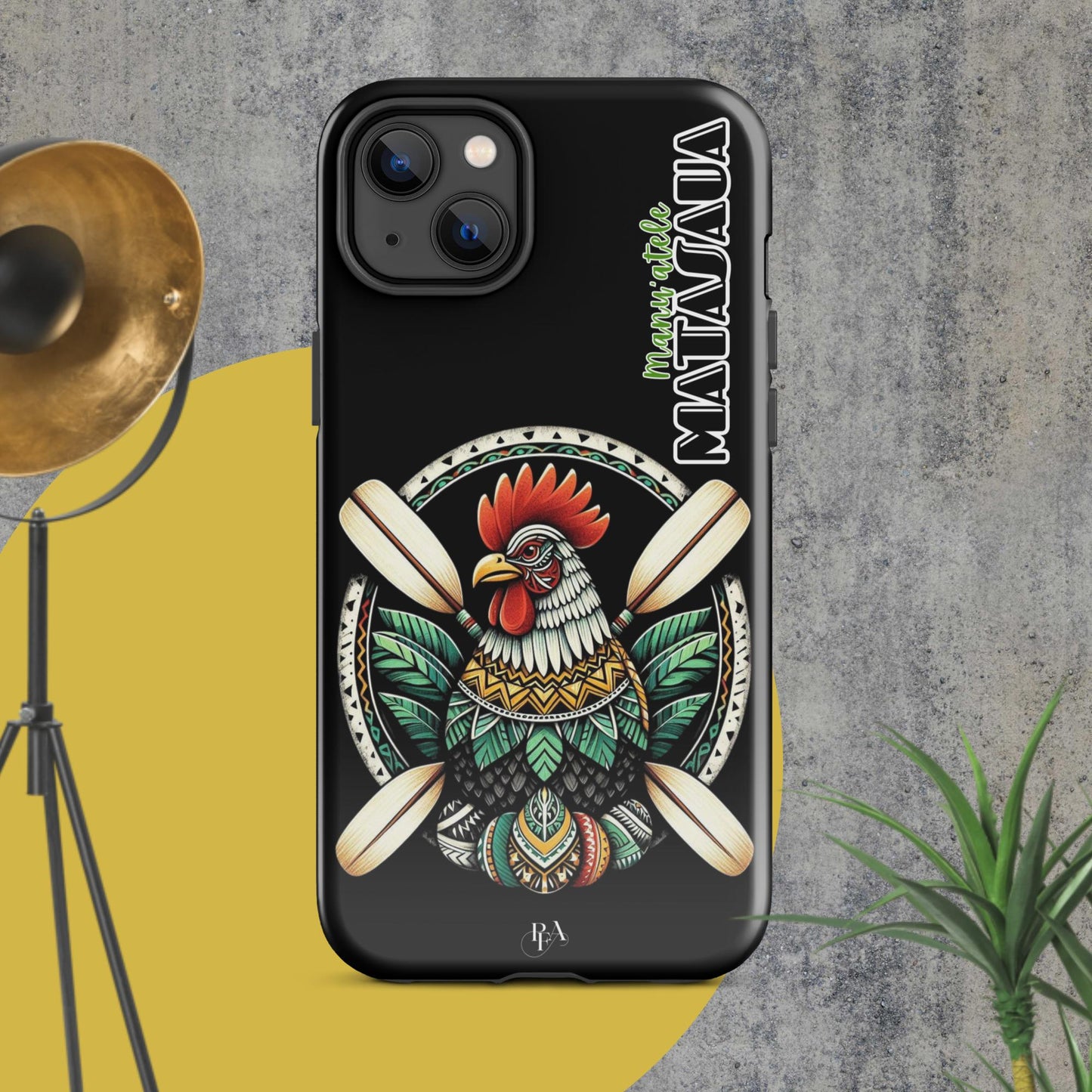 Manu'atele "Matasaua" Black Tough Case for iPhone®