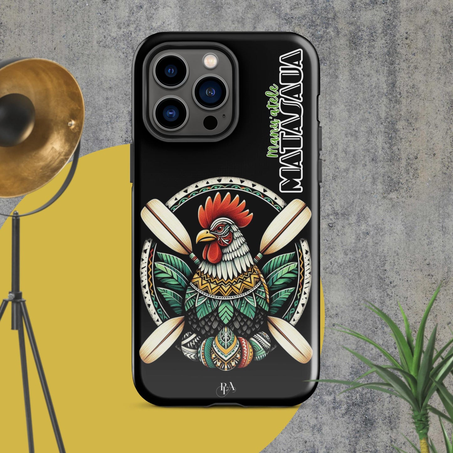 Manu'atele "Matasaua" Black Tough Case for iPhone®