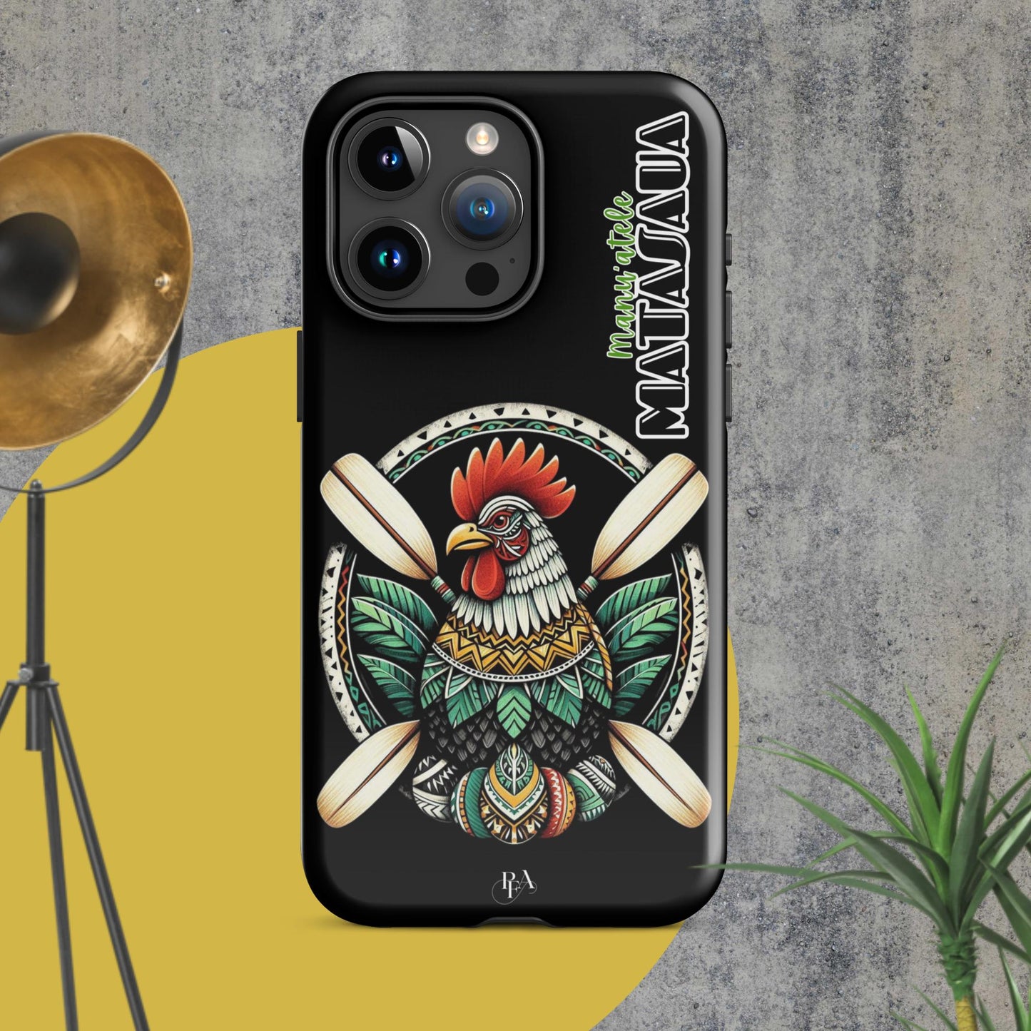 Manu'atele "Matasaua" Black Tough Case for iPhone®