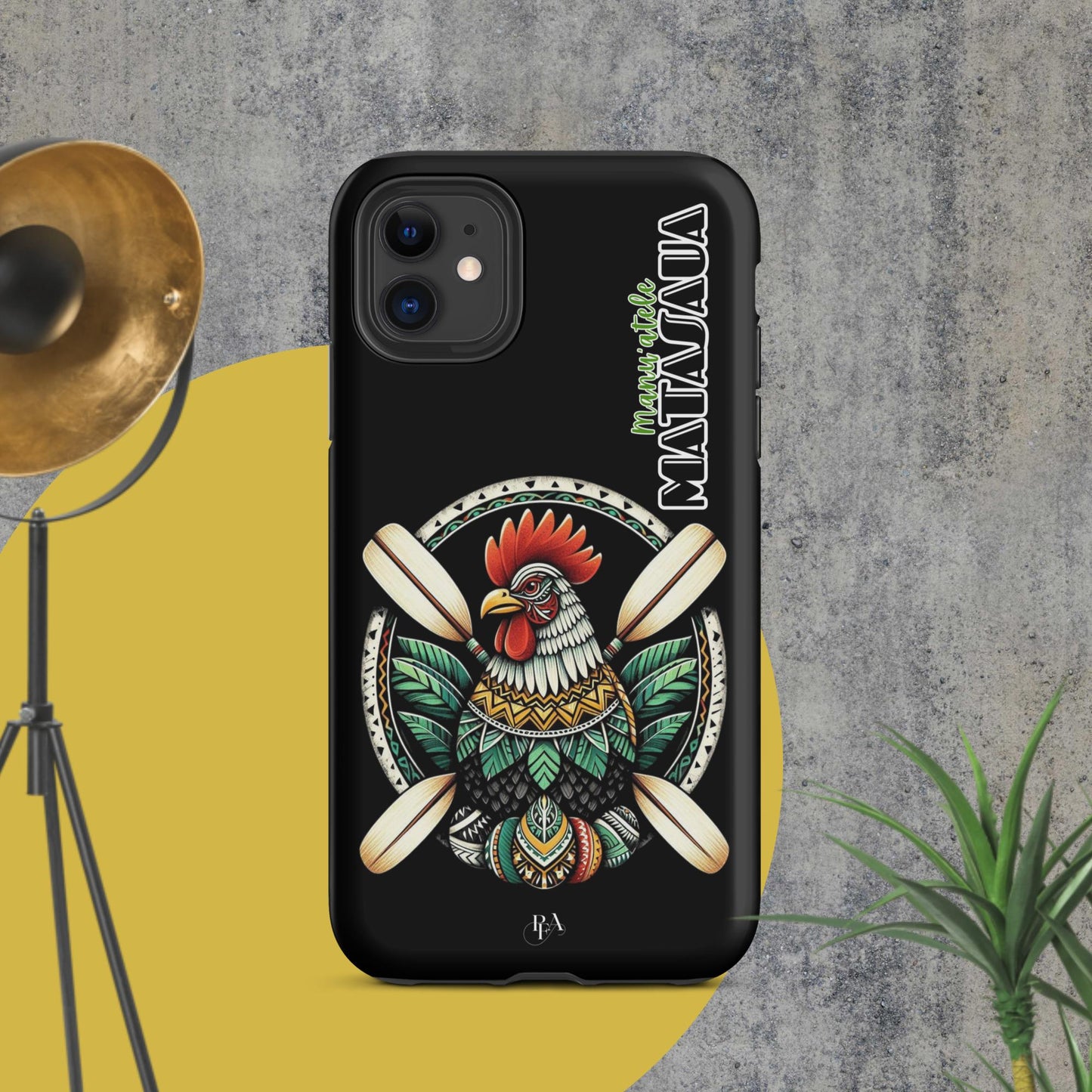 Manu'atele "Matasaua" Black Tough Case for iPhone®