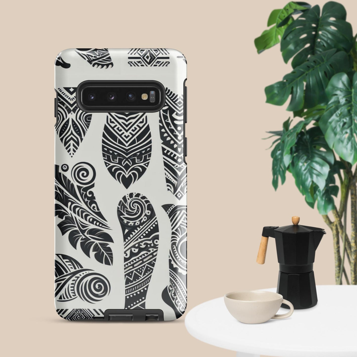 Black and White Tribal- Designed Tough case for Samsung®