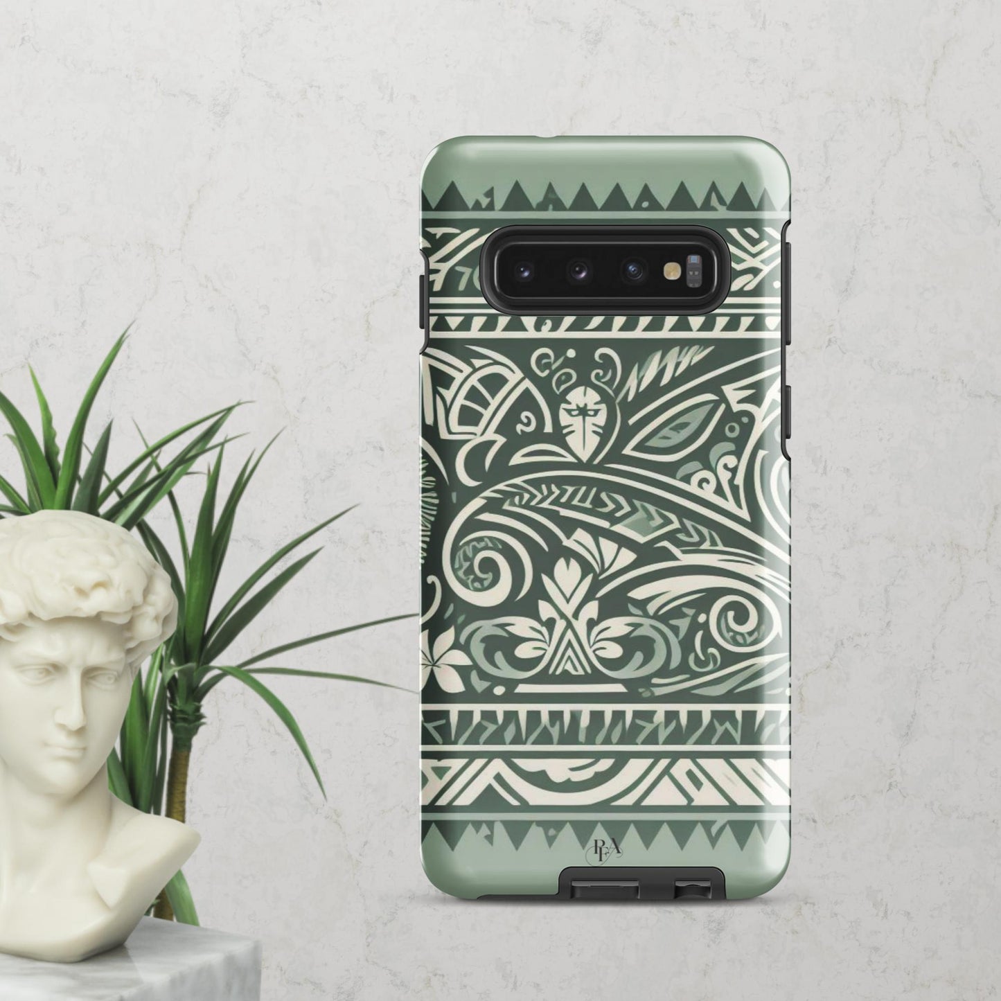 Sage Green Tribal- designed Tough case for Samsung®