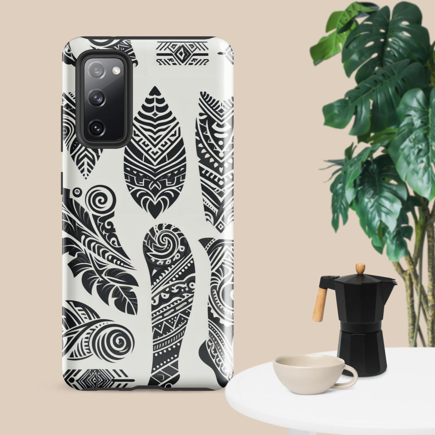 Black and White Tribal- Designed Tough case for Samsung®