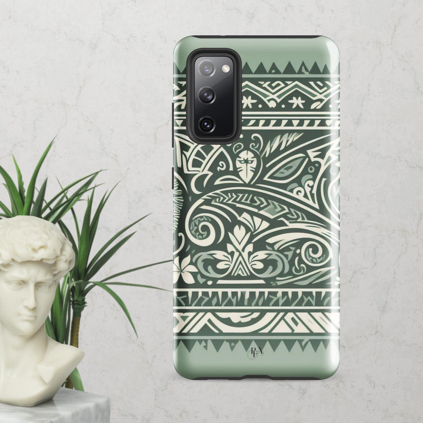 Sage Green Tribal- designed Tough case for Samsung®