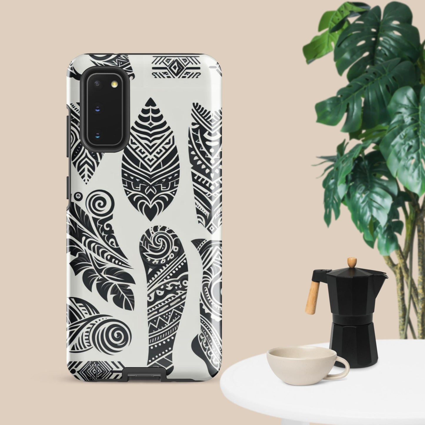 Black and White Tribal- Designed Tough case for Samsung®