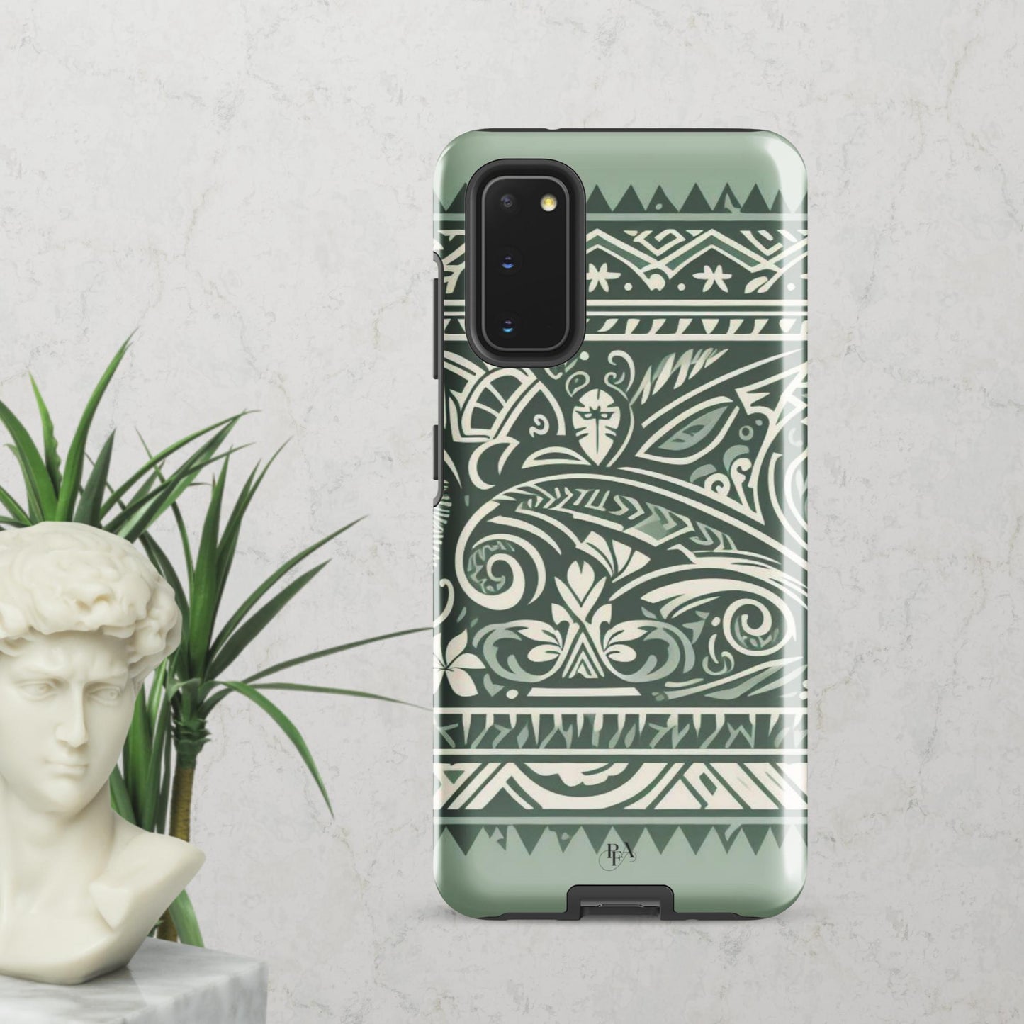 Sage Green Tribal- designed Tough case for Samsung®