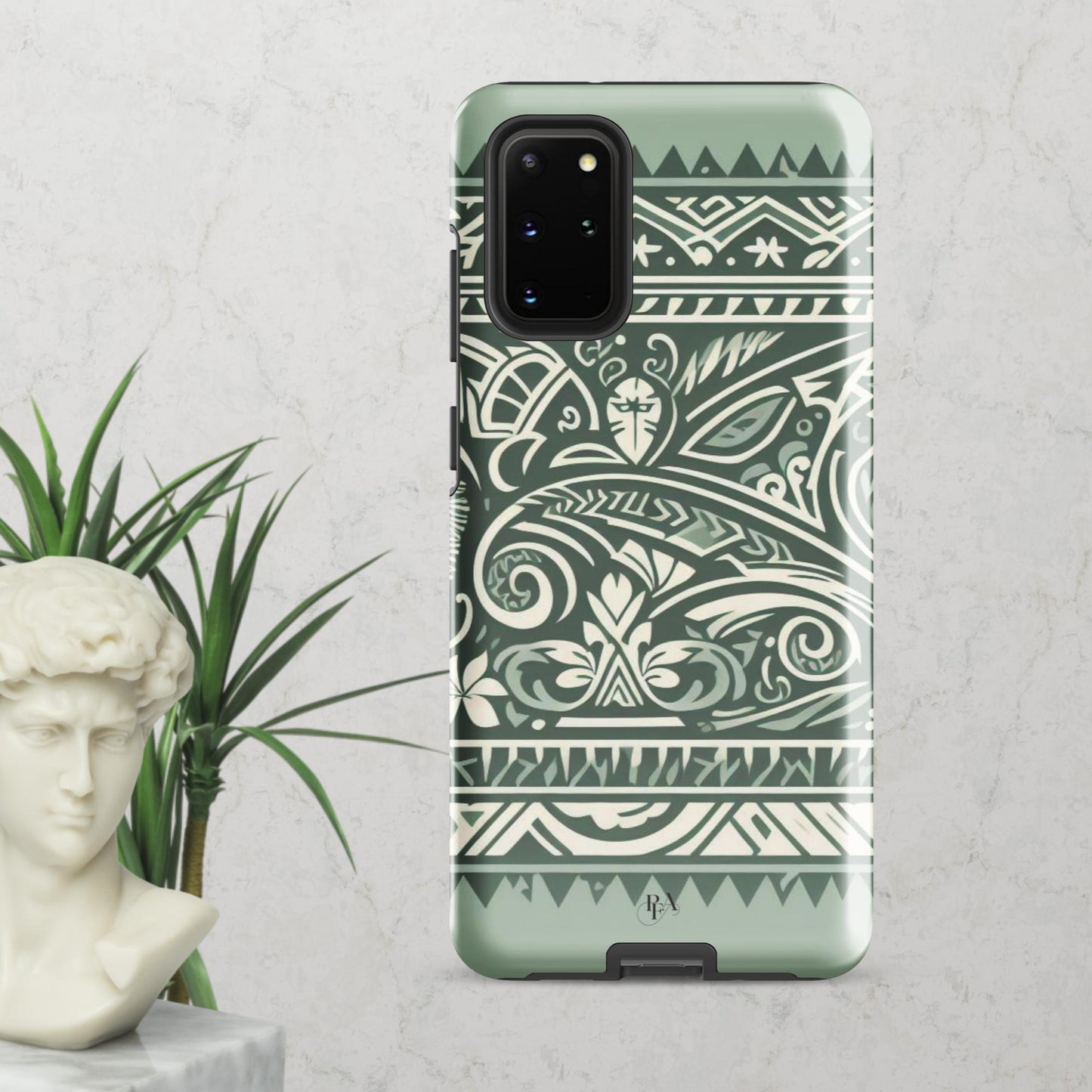 Sage Green Tribal- designed Tough case for Samsung®