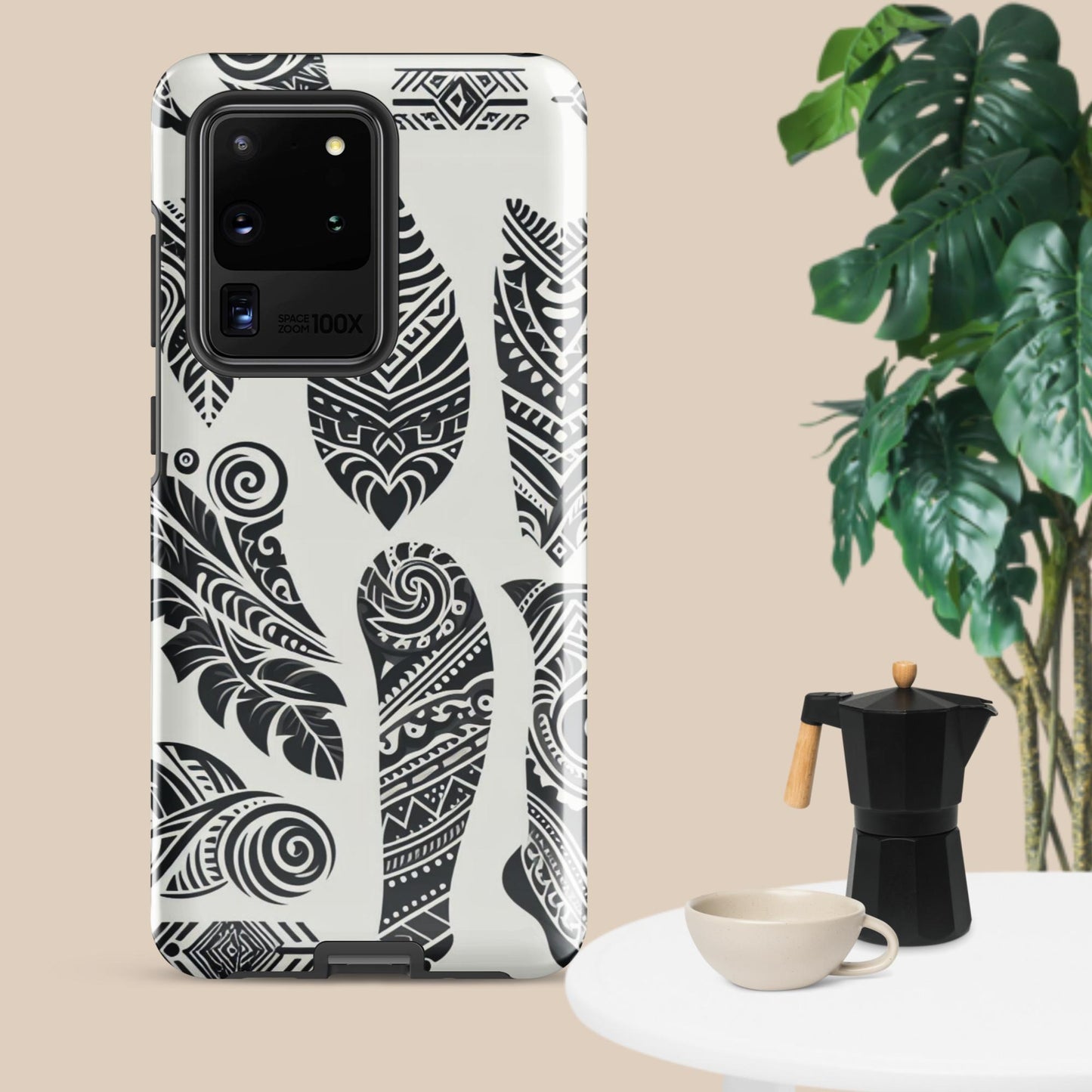 Black and White Tribal- Designed Tough case for Samsung®