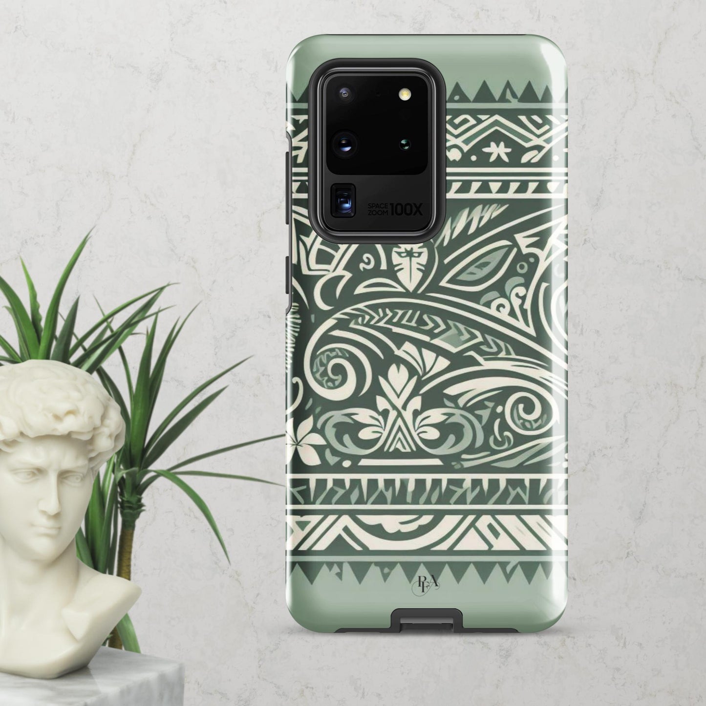 Sage Green Tribal- designed Tough case for Samsung®