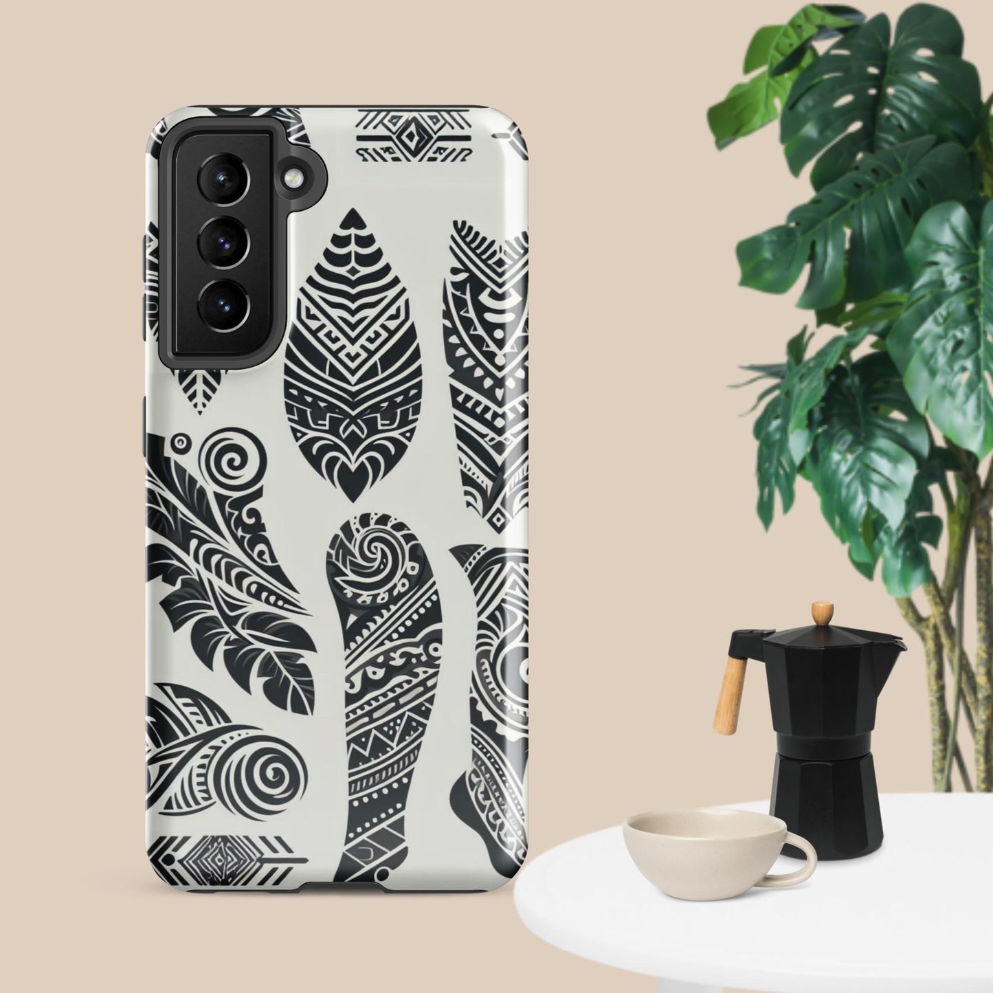 Black and White Tribal- Designed Tough case for Samsung®