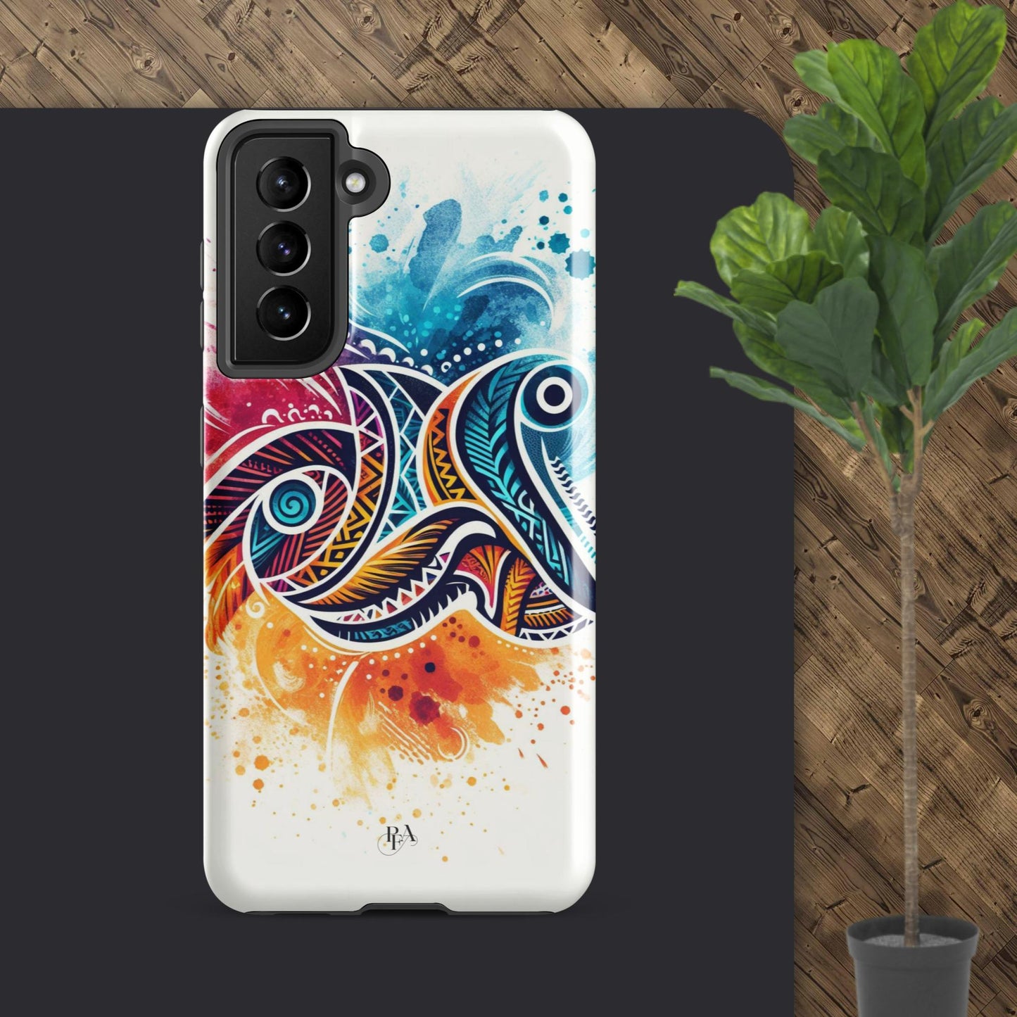 Multicolored Tribal- designed Tough case for Samsung®