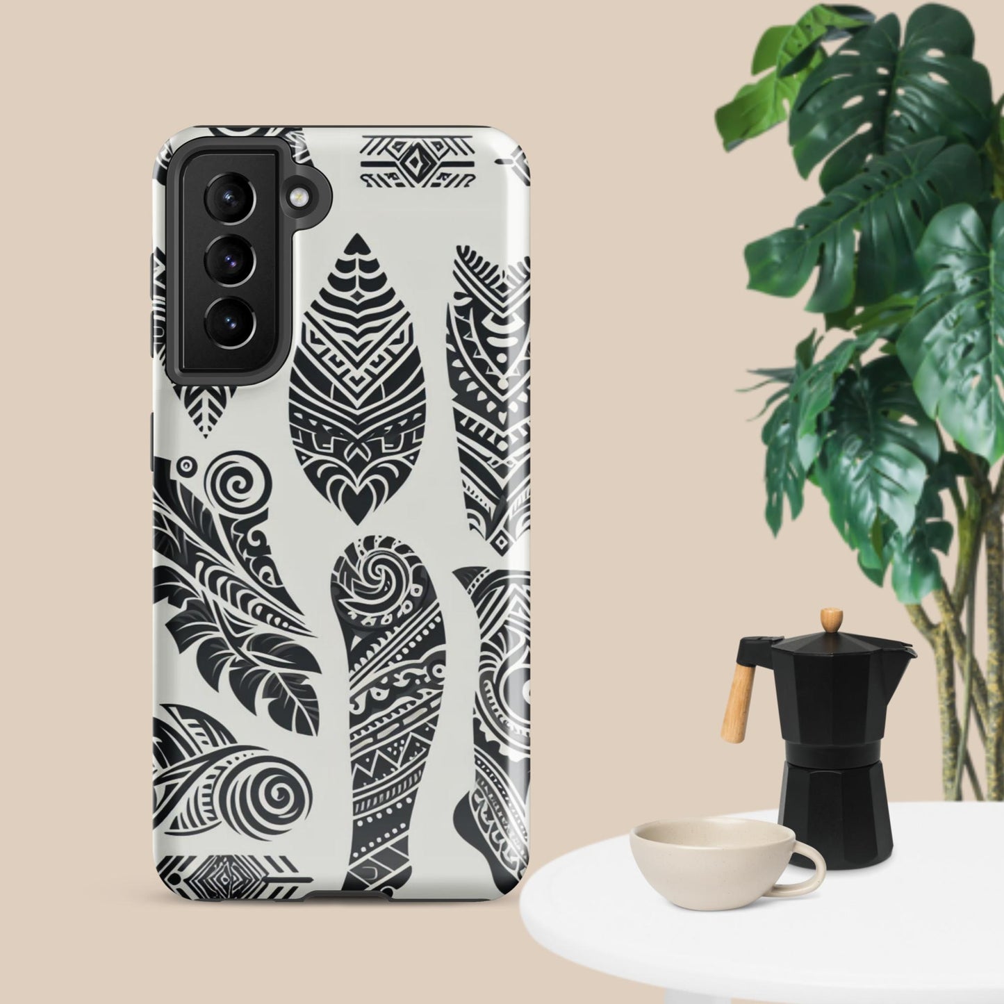 Black and White Tribal- Designed Tough case for Samsung®