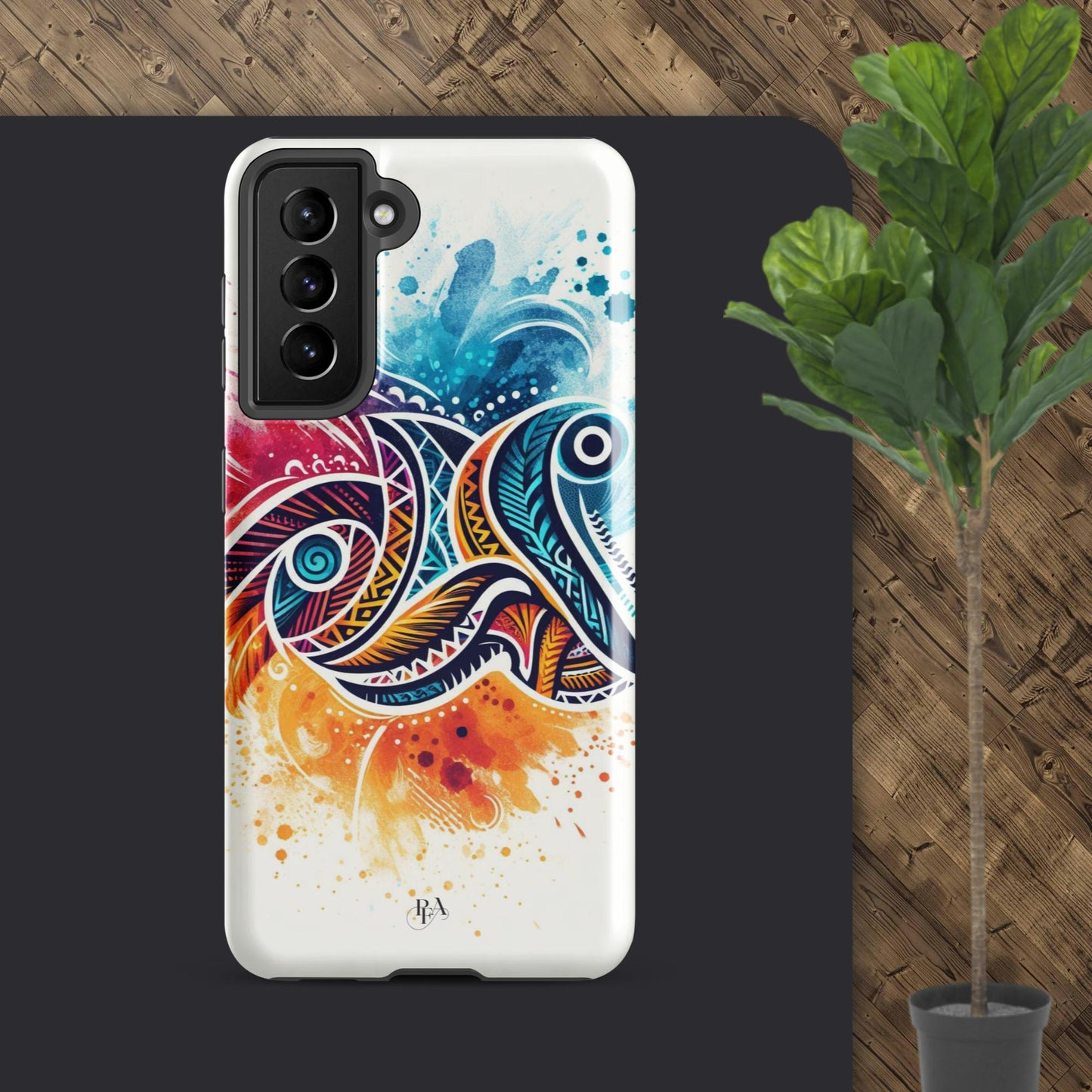 Multicolored Tribal- designed Tough case for Samsung®