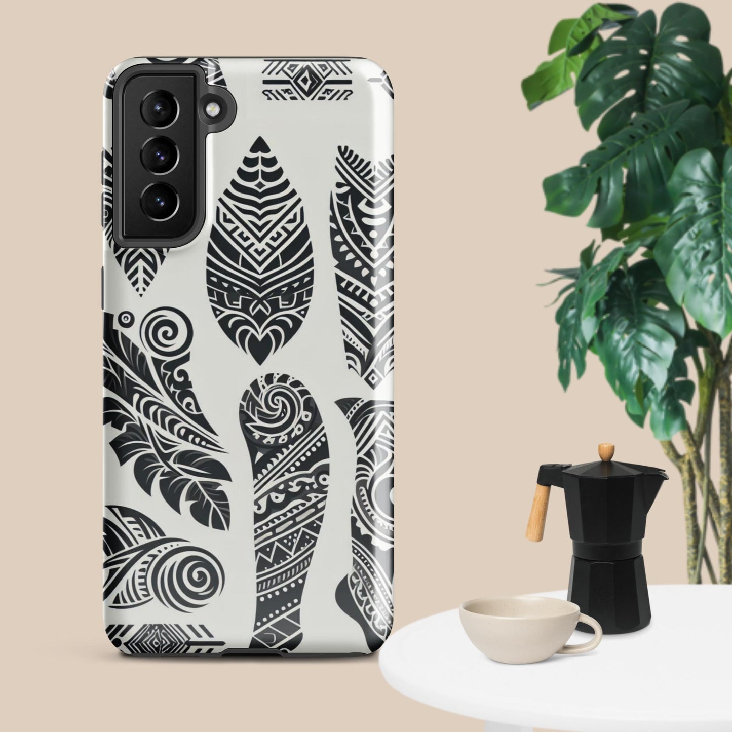 Black and White Tribal- Designed Tough case for Samsung®