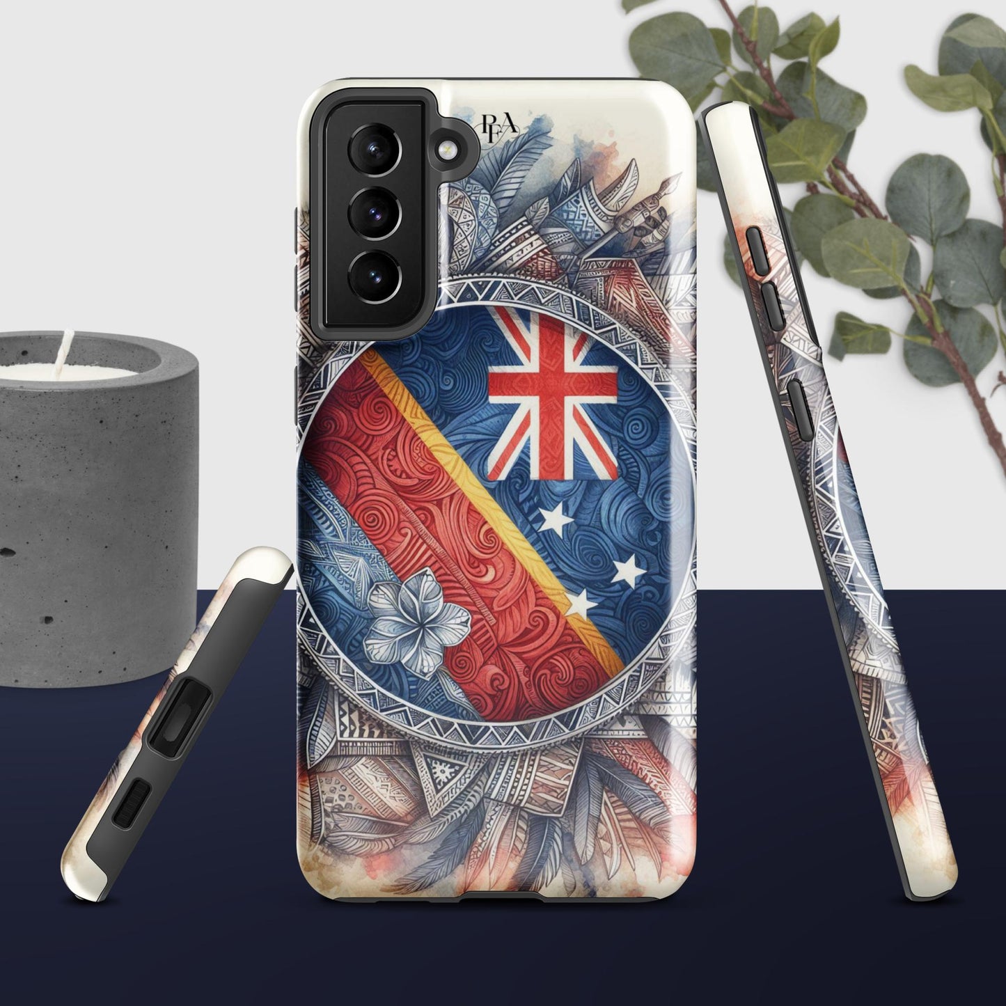 Tribal designed Flag 2 Tough case for Samsung®