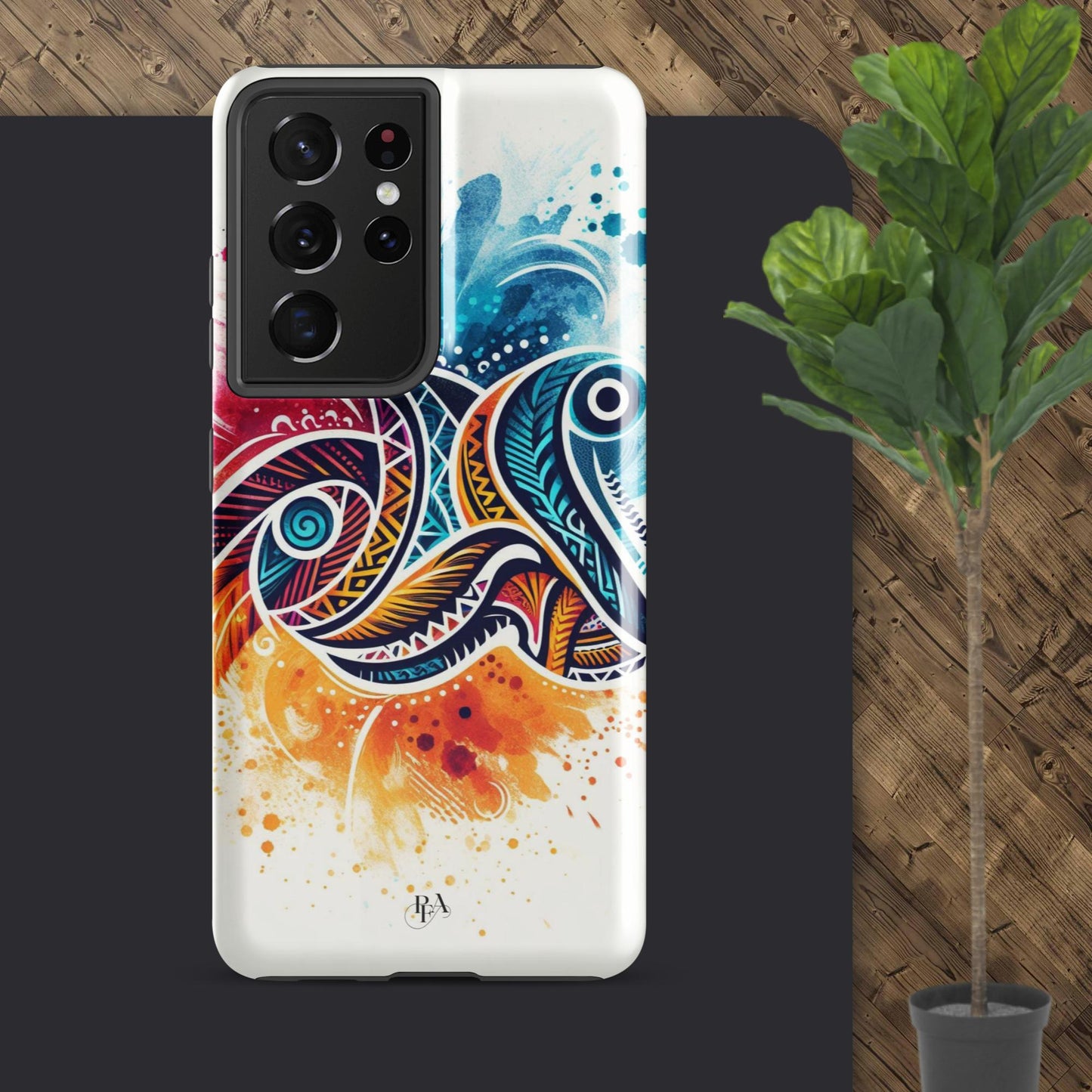 Multicolored Tribal- designed Tough case for Samsung®