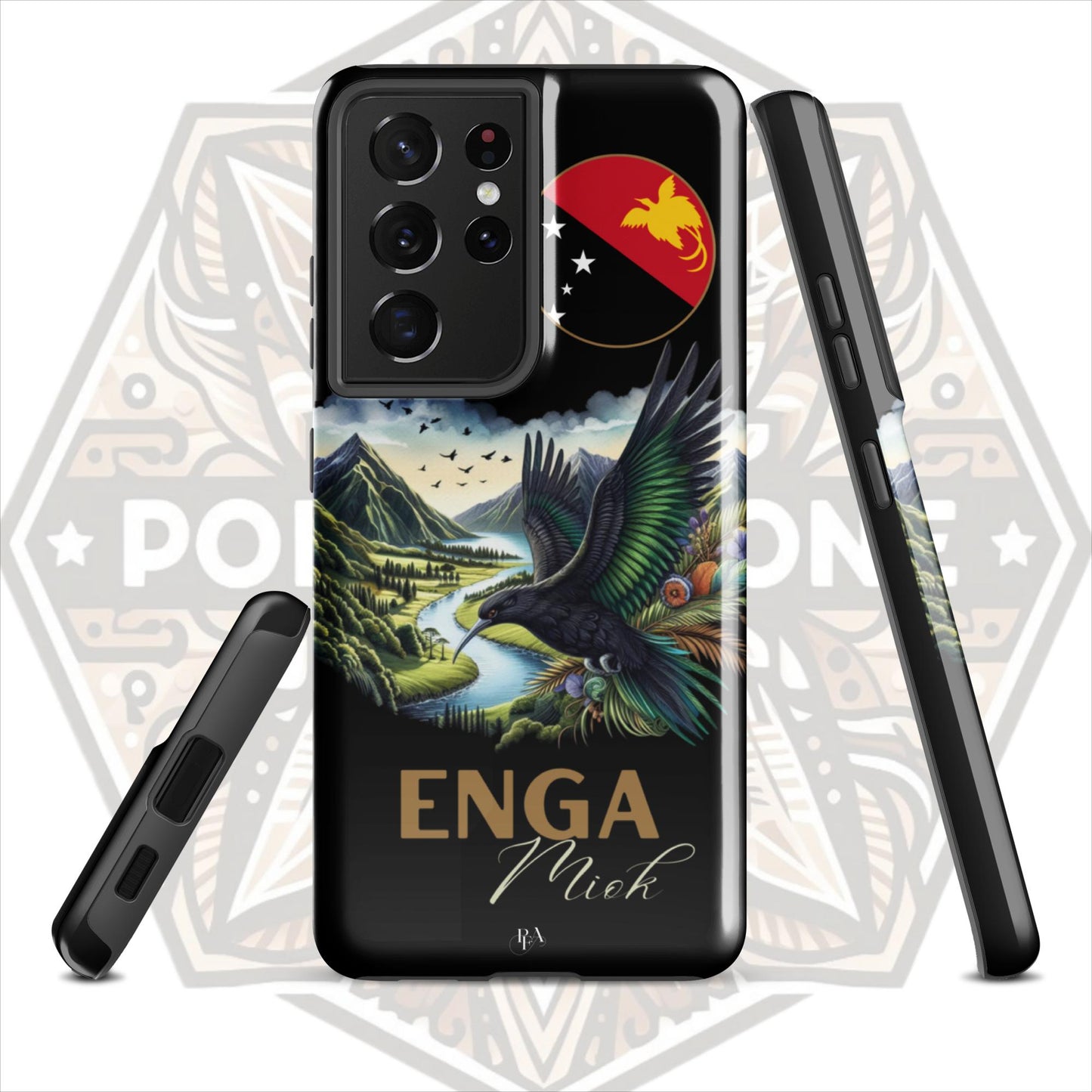 Enga Miok Black Tough case for Samsung®